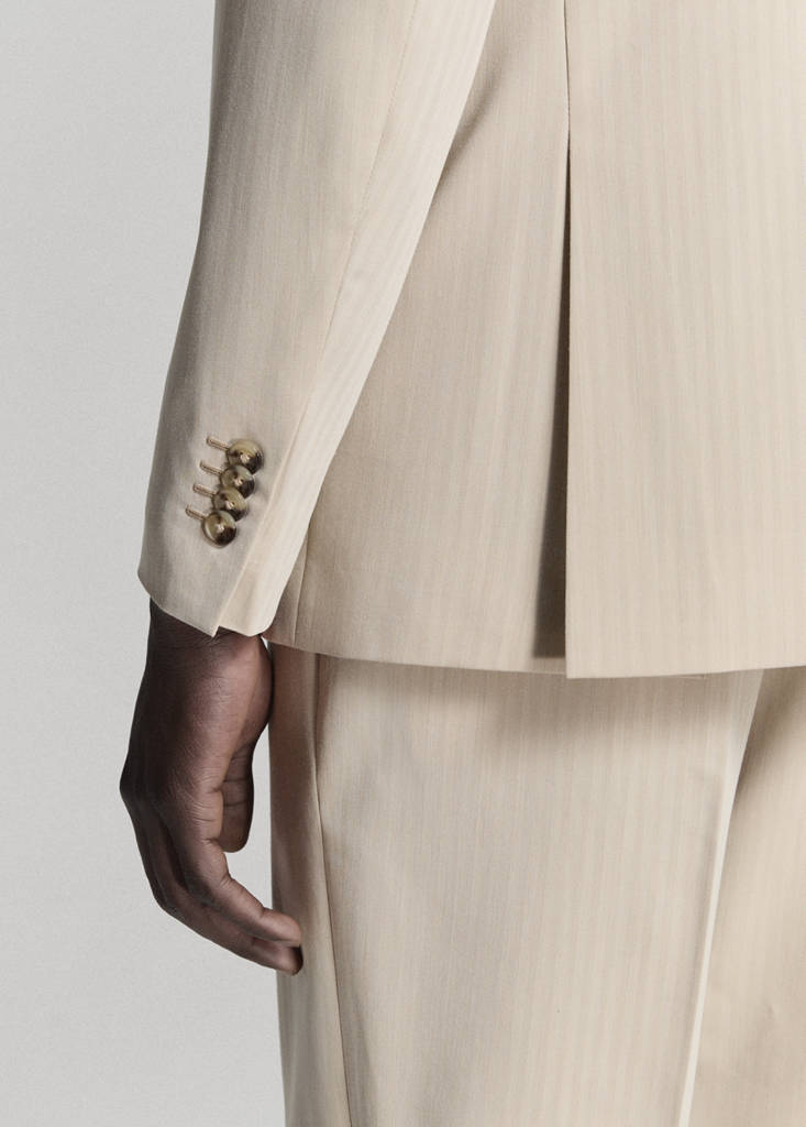 Milan slim-fit suit jacket — Beige
