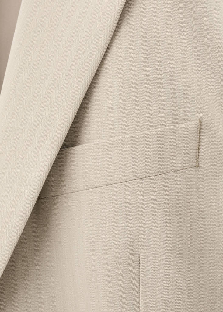 Milan slim-fit suit jacket — Beige