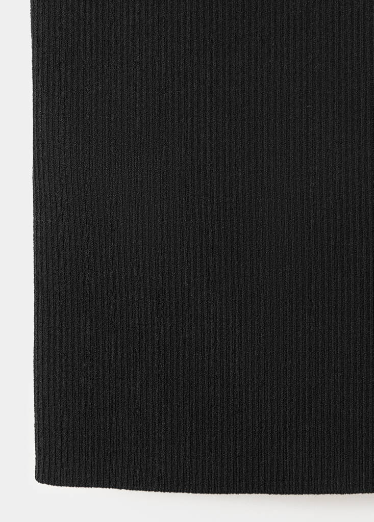 Ribbed top with beads — Black