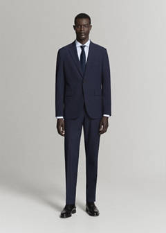 Milan slim-fit suit jacket — Dark Navy 2