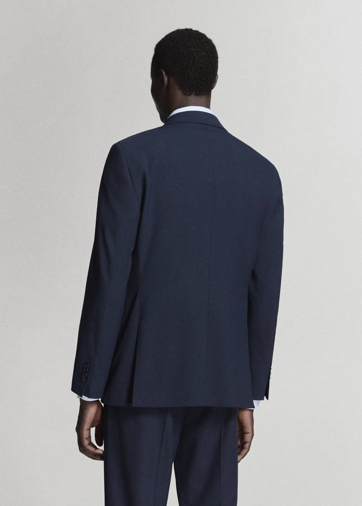 Milan slim-fit suit jacket — Dark Navy
