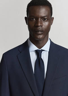 Milan slim-fit suit jacket — Dark Navy 4