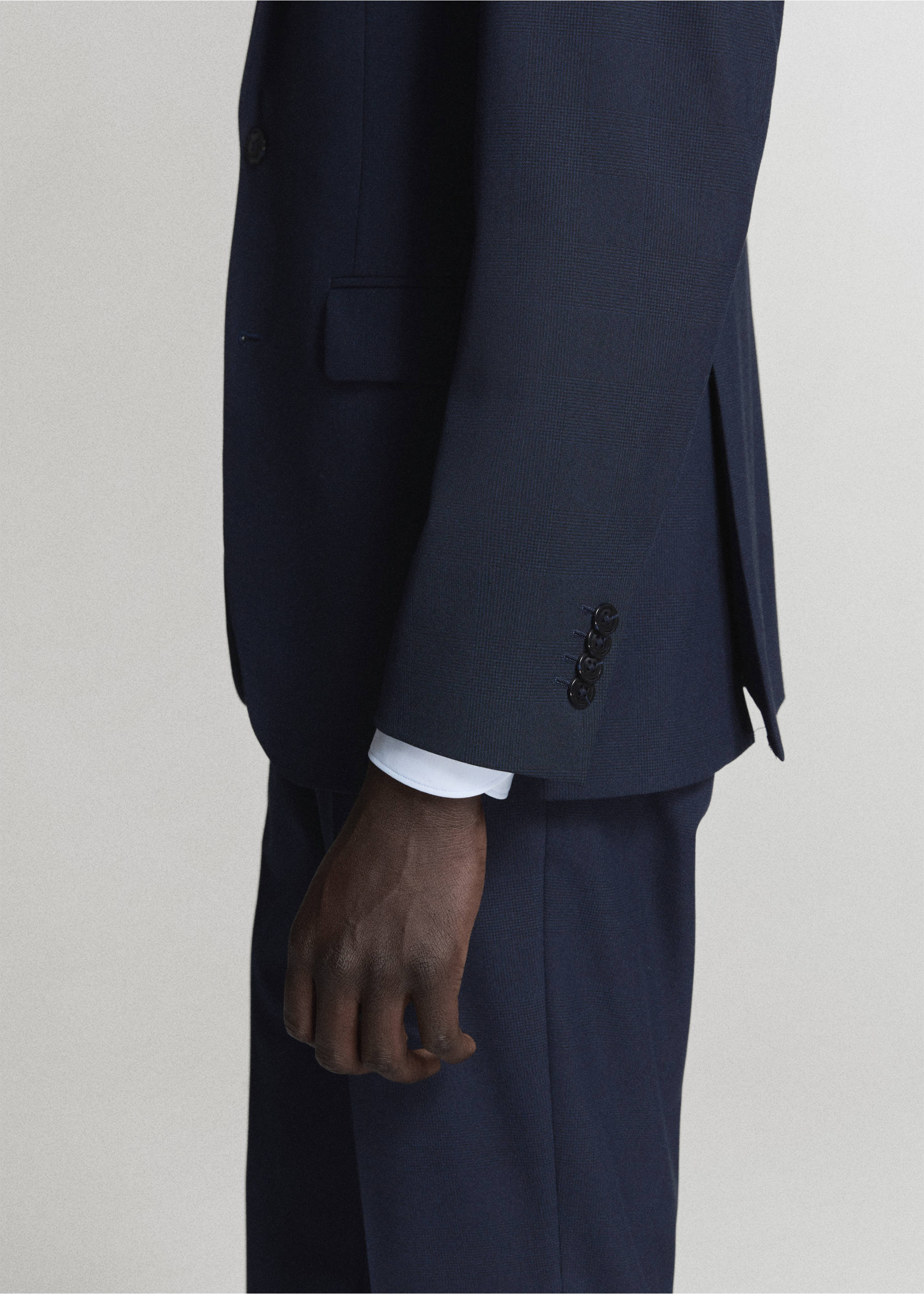 Milan slim-fit suit jacket - Details of the article 3, Dark Navy. Ref: 37031363-00.