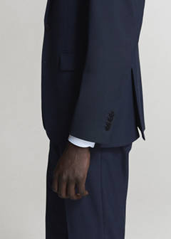 Milan slim-fit suit jacket — Dark Navy 6