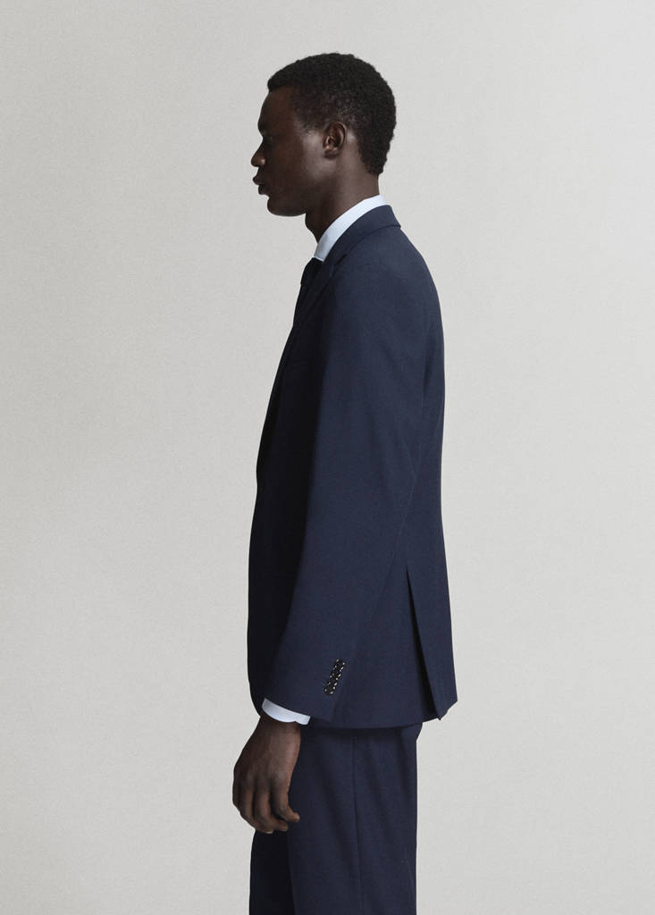 Milan slim-fit suit jacket — Dark Navy