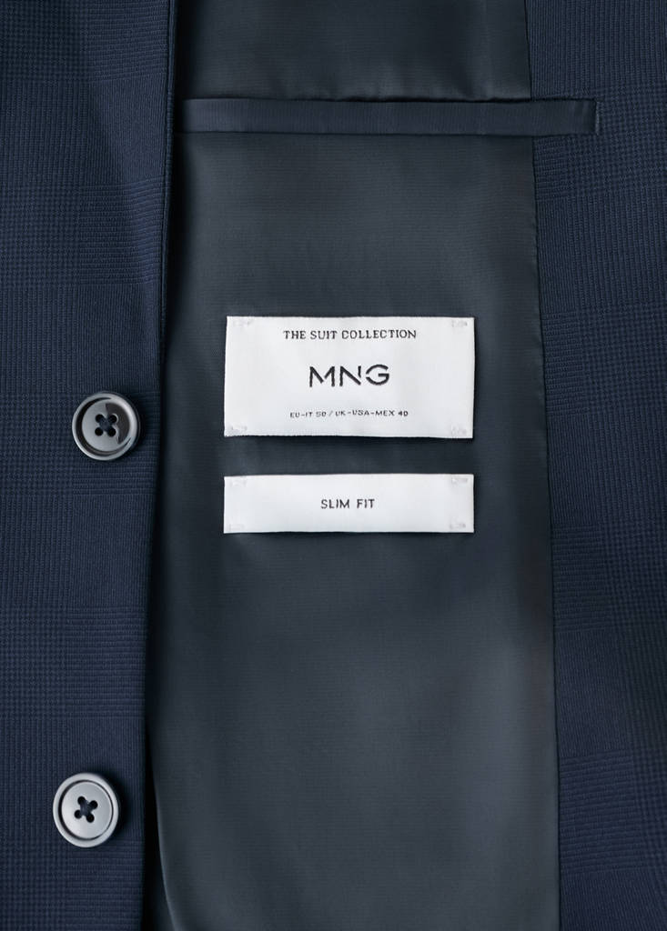 Milan slim-fit suit jacket — Dark Navy