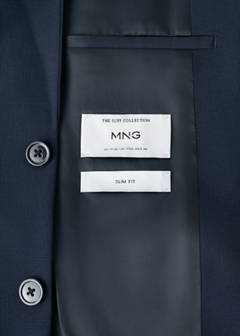 Milan slim-fit suit jacket — Dark Navy 10