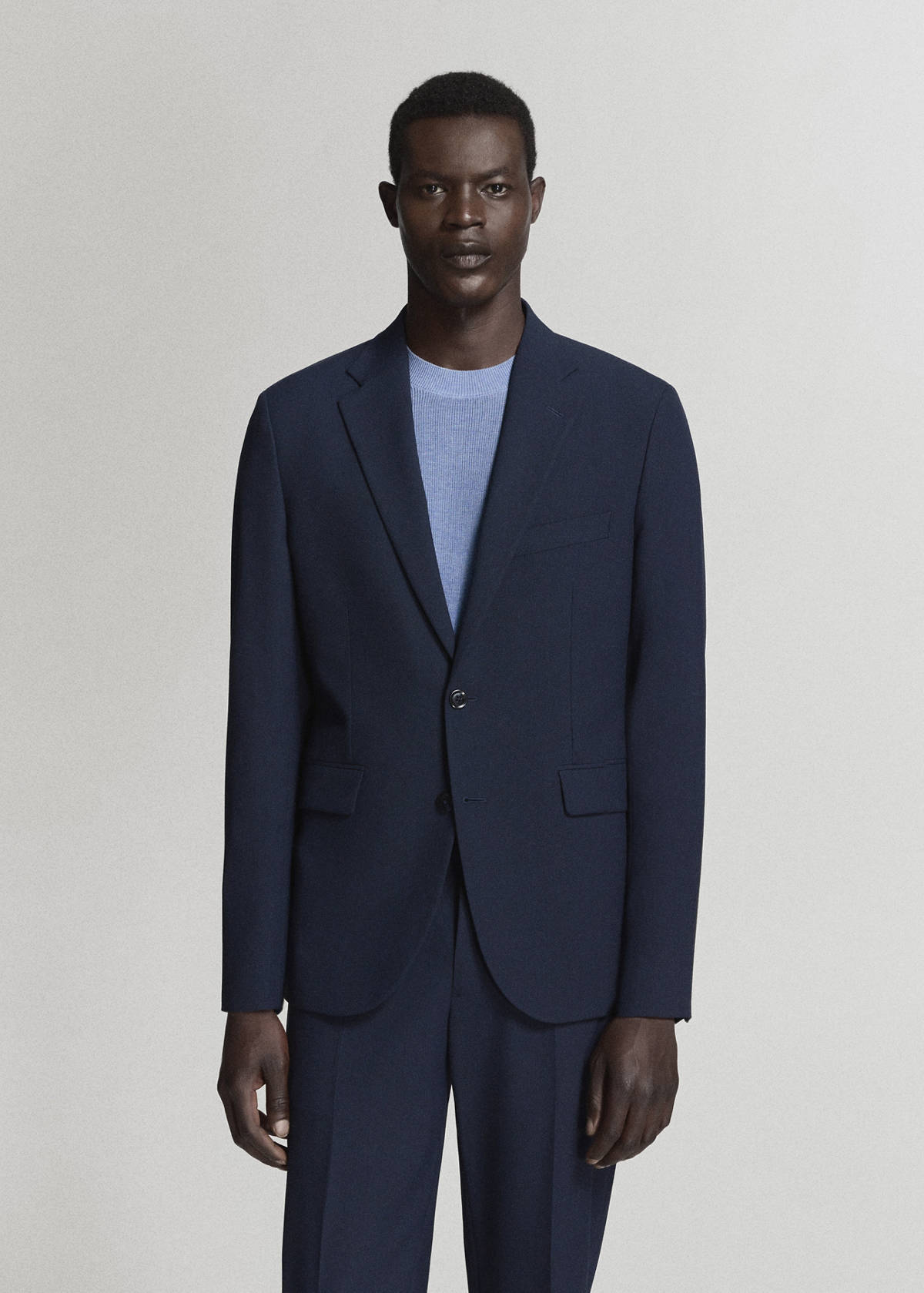 Milan slim-fit suit jacket — Dark Navy