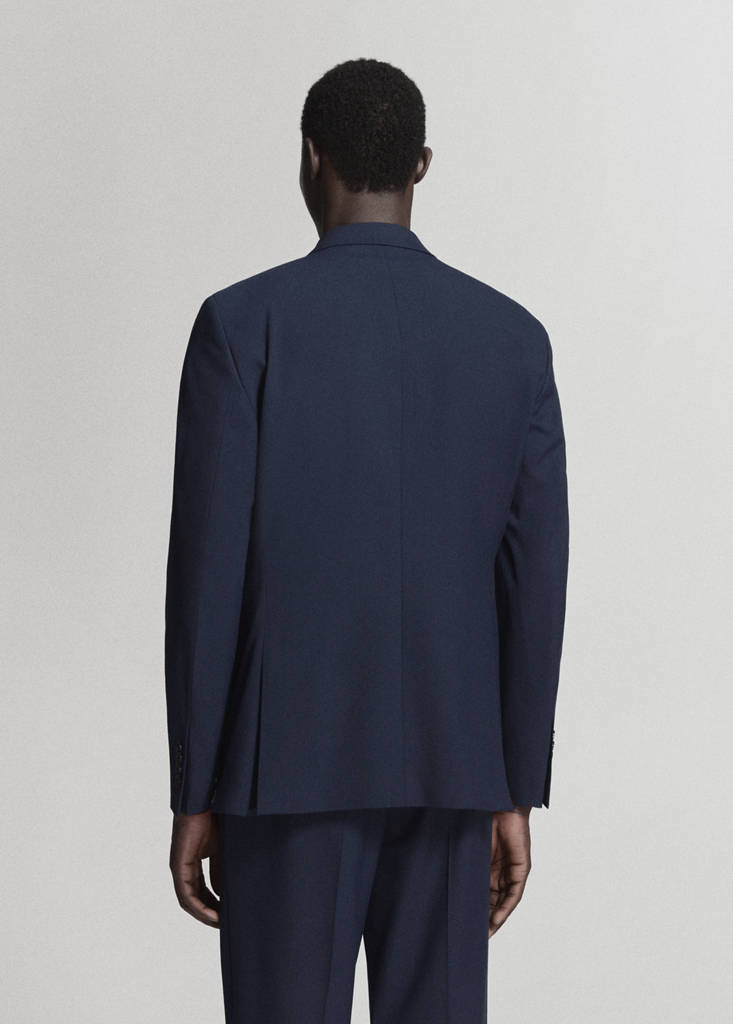 Milan slim-fit suit jacket — Dark Navy
