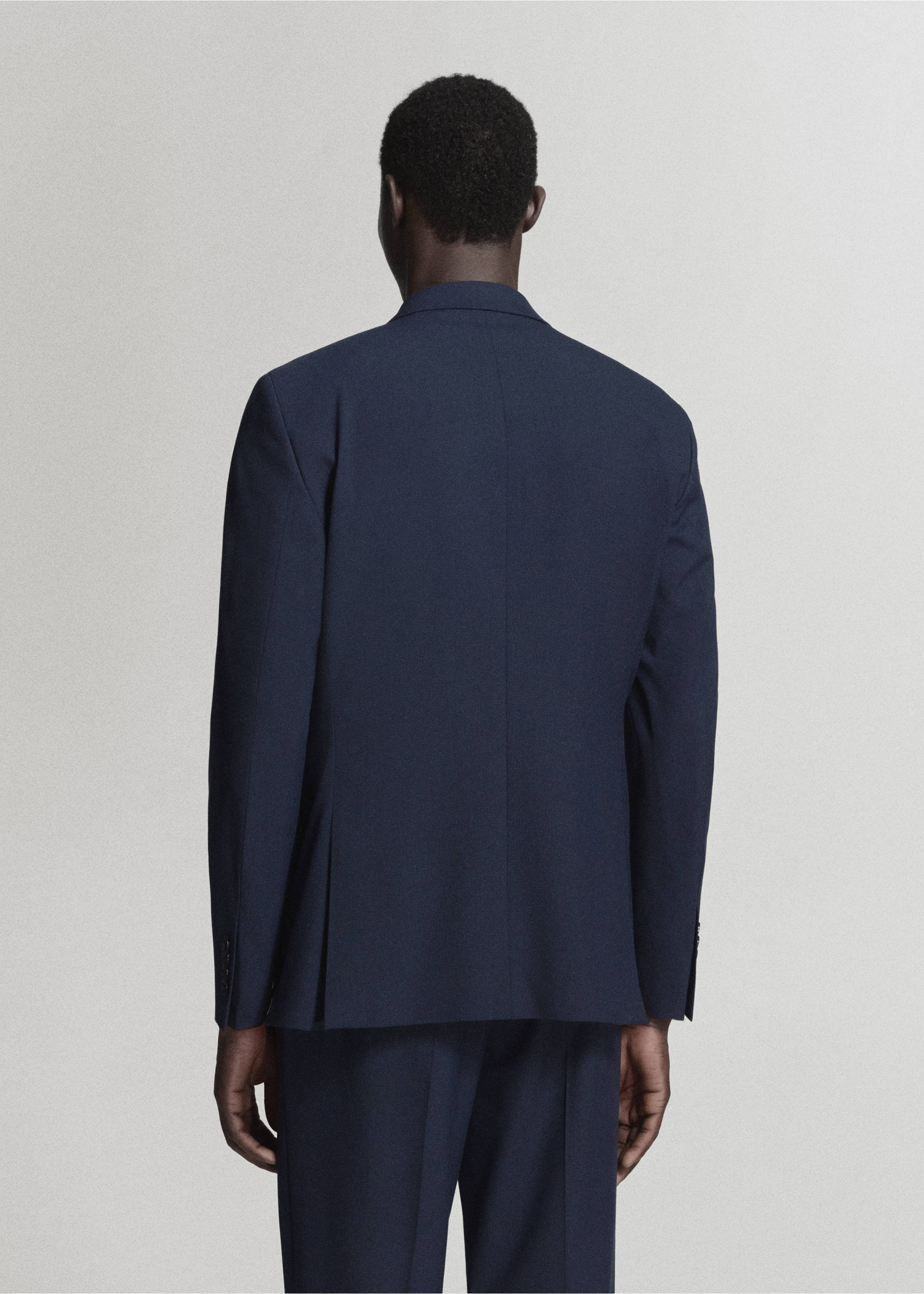 Milan slim-fit suit blazer - Reverse of the article, Dark Navy. Ref: 37031363-01.