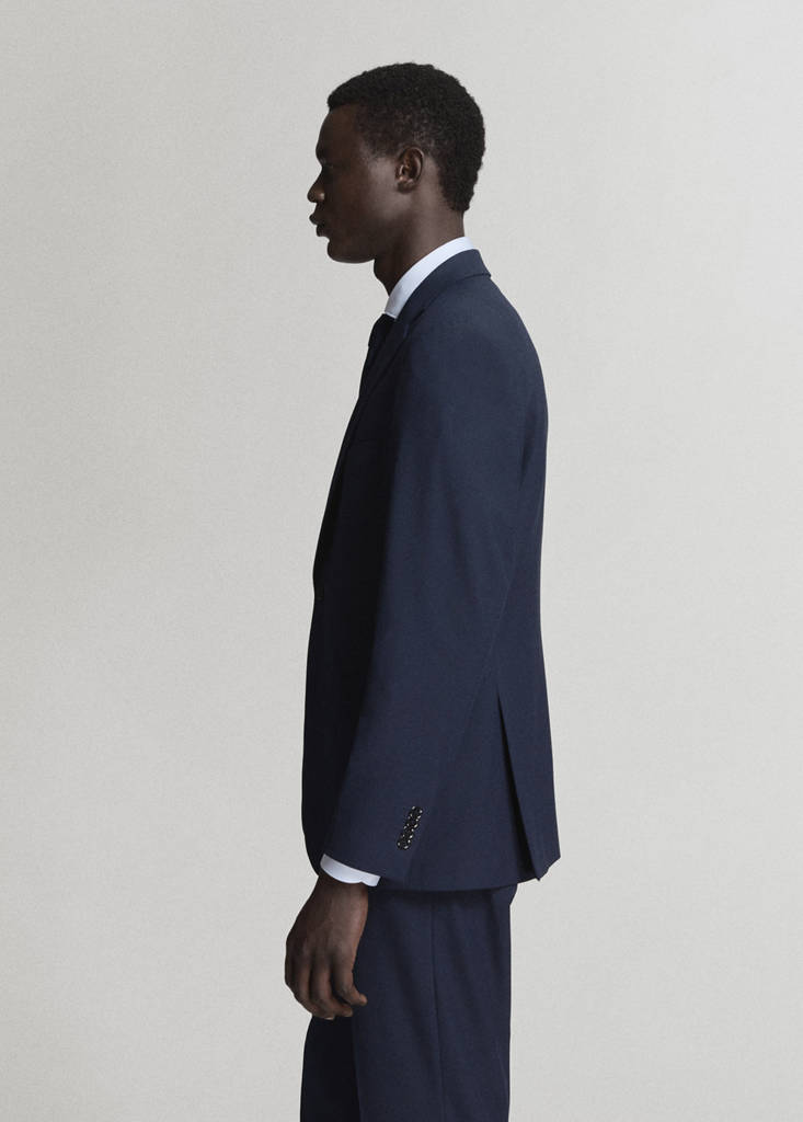 Milan slim-fit suit jacket — Dark Navy