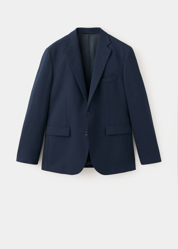 Milan slim-fit suit jacket — Dark Navy