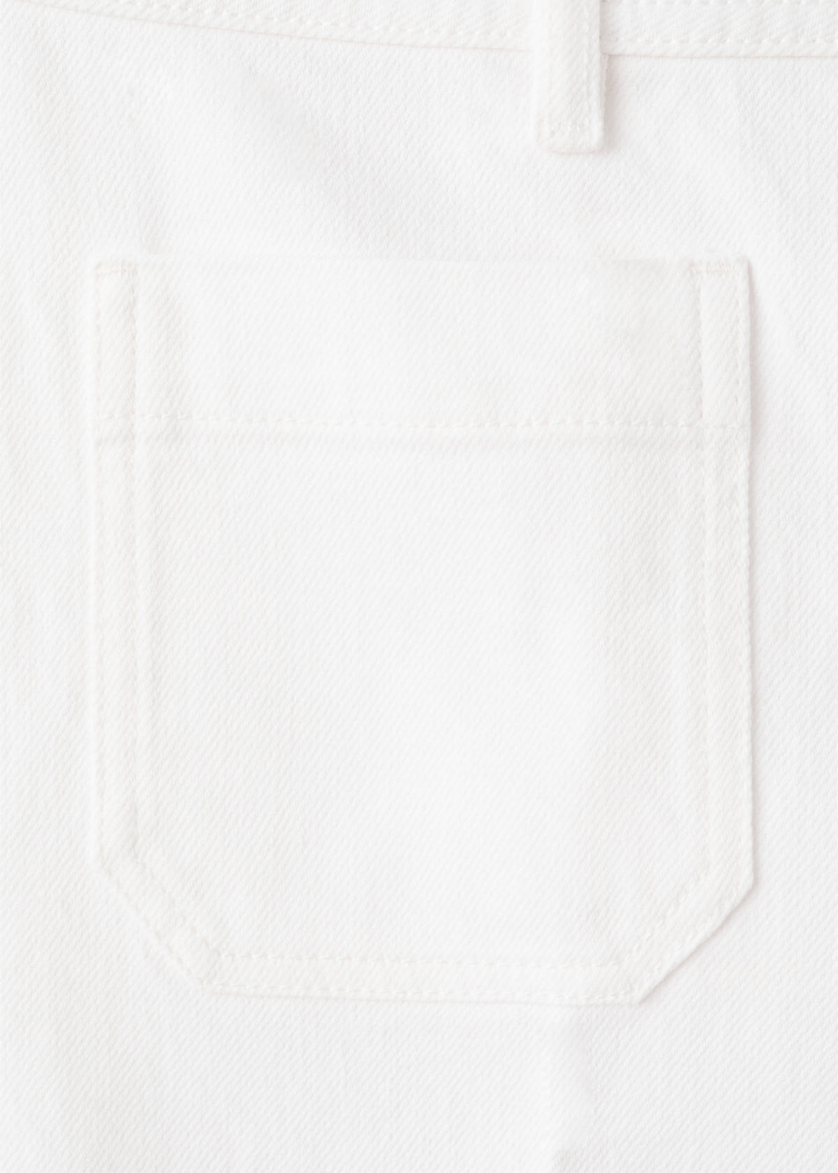Wide-leg patch pocket jeans — White