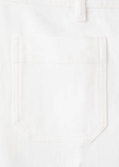 Wide-leg patch pocket jeans — White 10