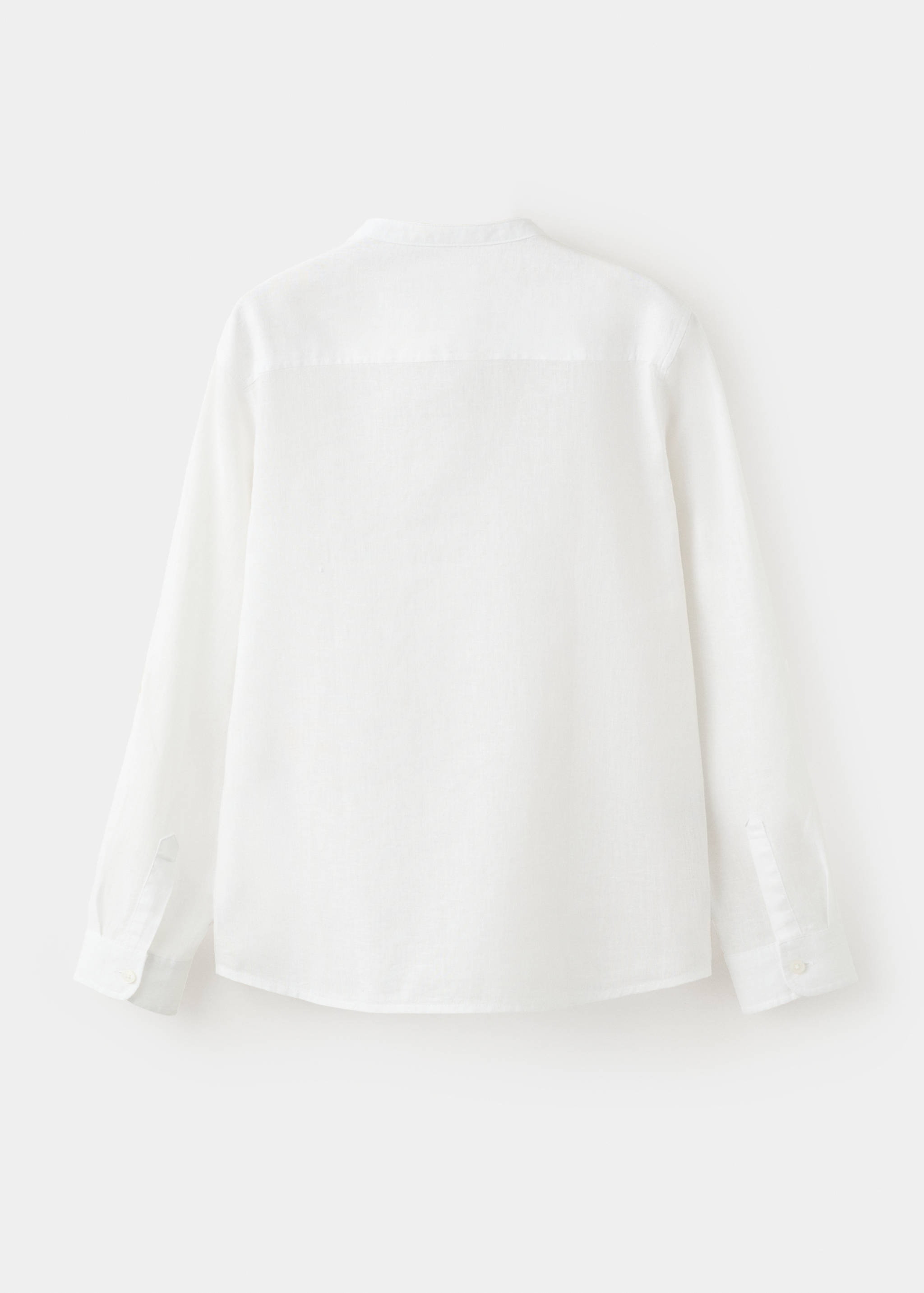 Linen shirt with band collar - Reverse of the article