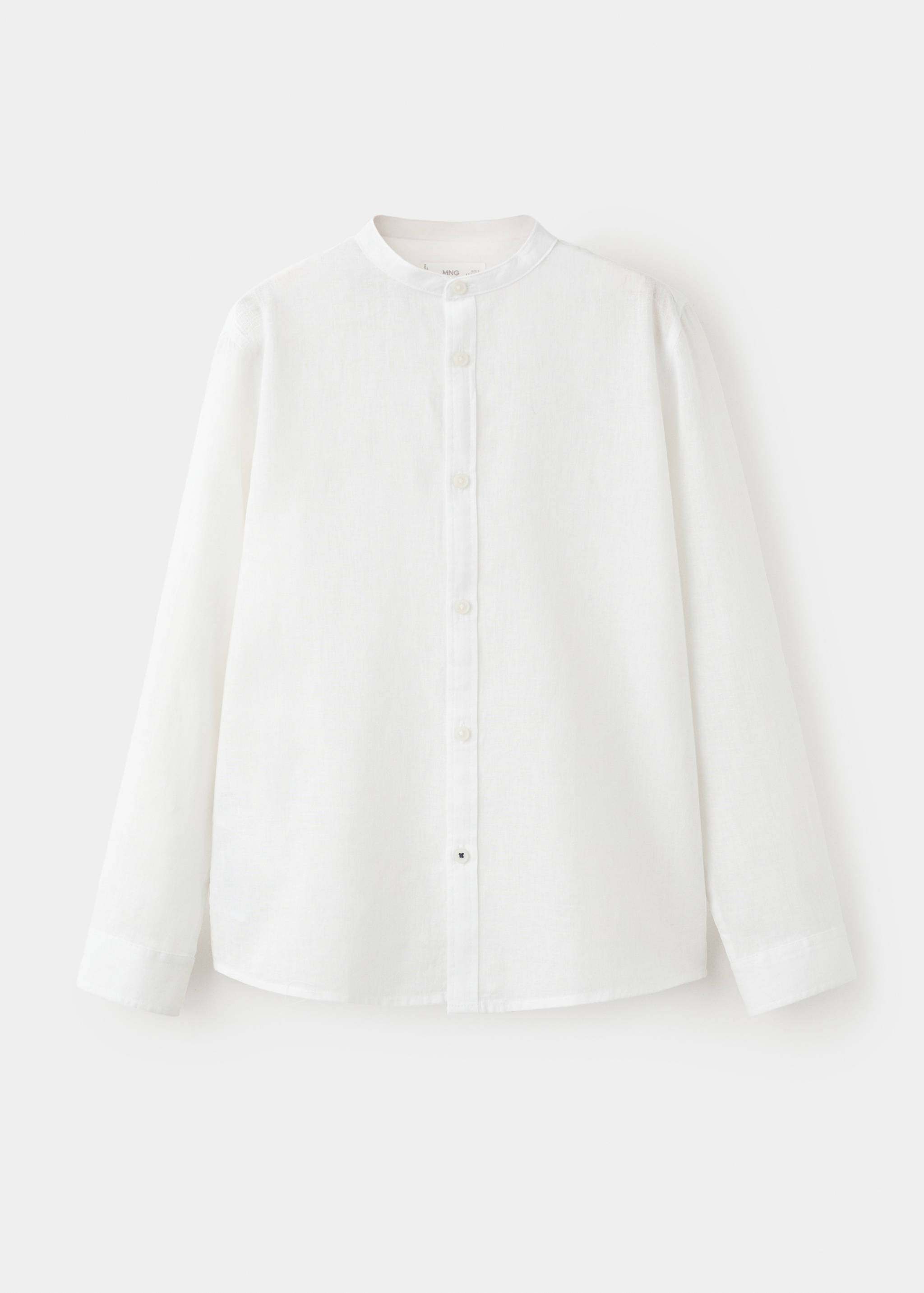 Linen shirt with band collar - Article without model