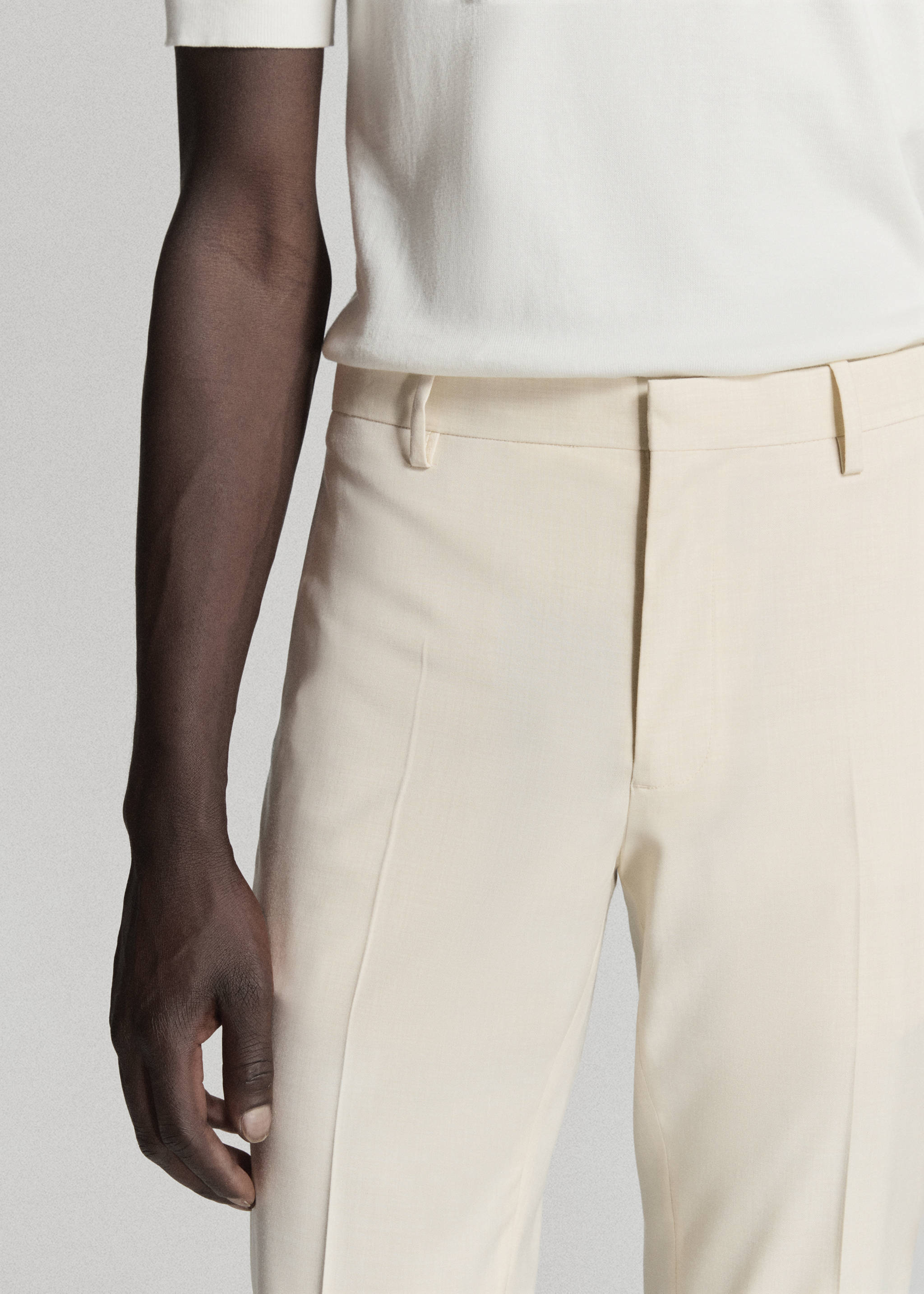 Slim-fit suit trousers - Details of the article 1