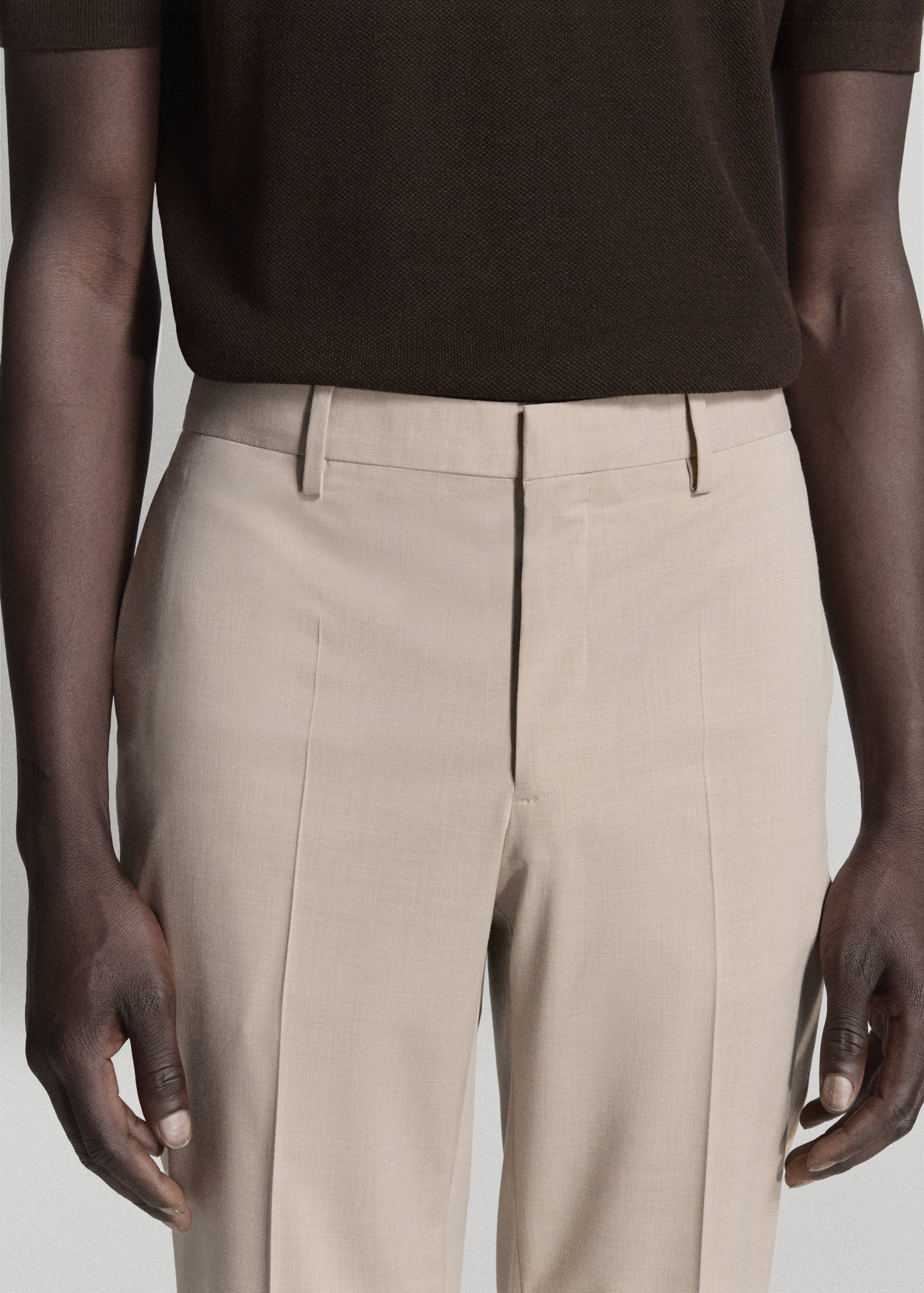 Slim-fit suit trousers - Details of the article 1