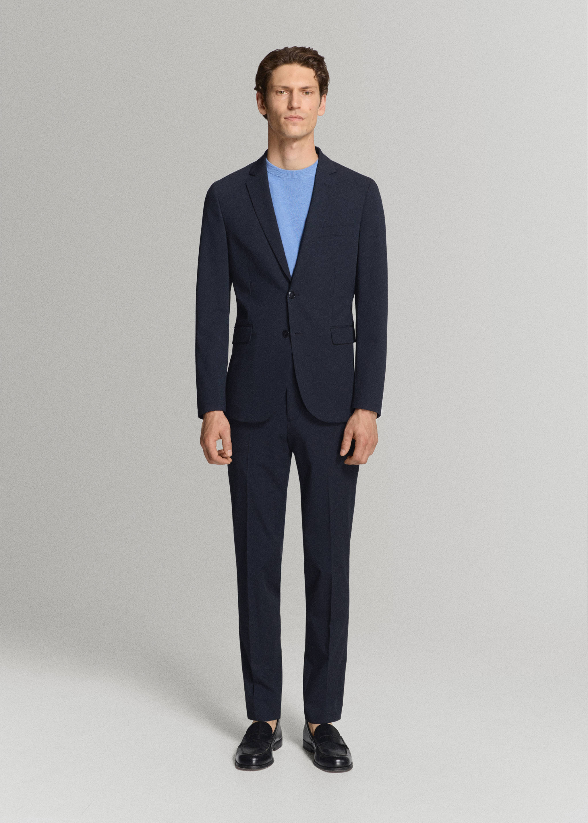 Milan slim-fit suit trousers - General plane