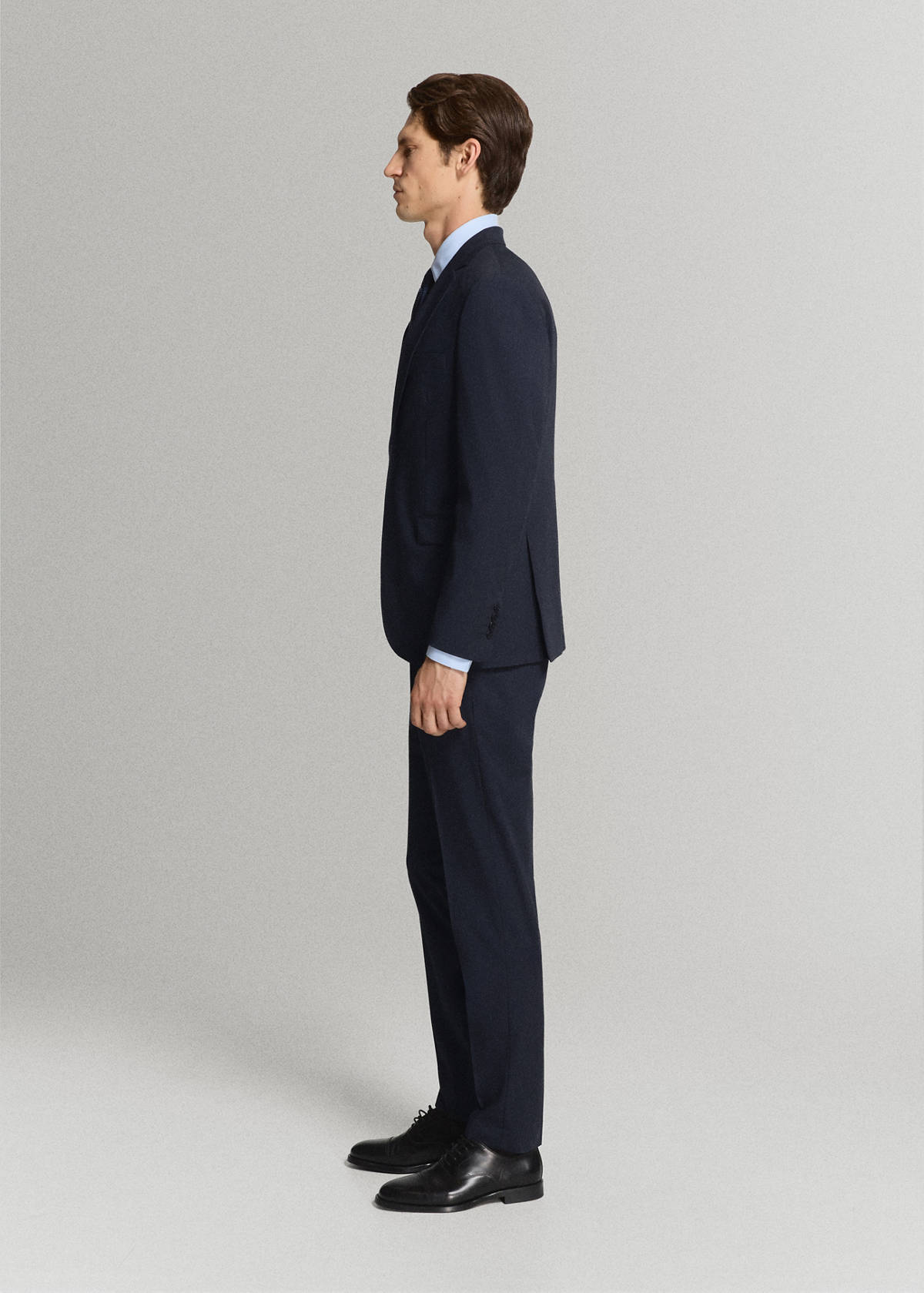 Stretch fabric super slim-fit suit trousers — Dark Navy
