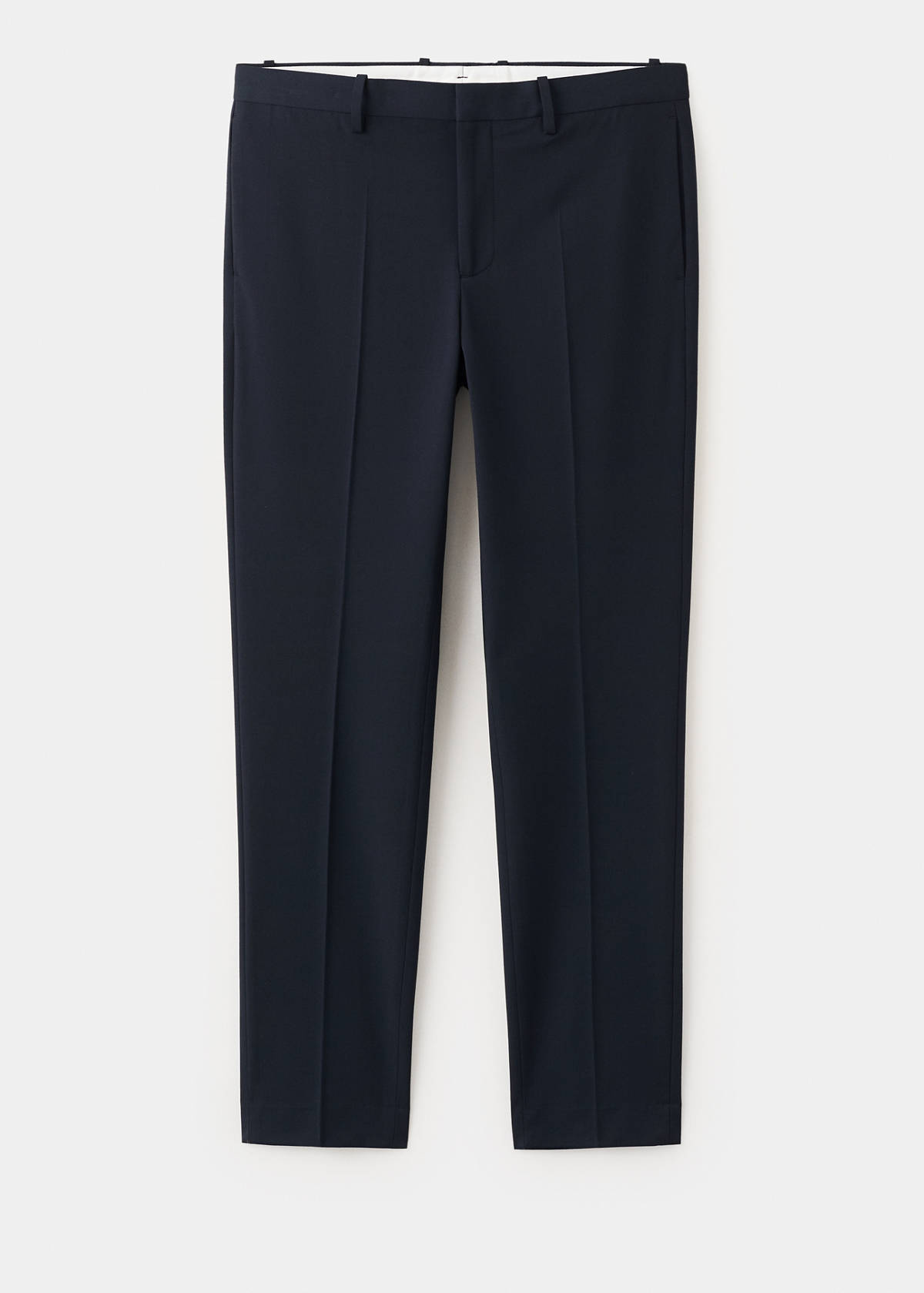 Stretch fabric super slim-fit suit trousers — Dark Navy