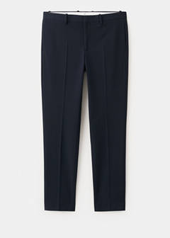 Stretch fabric super slim-fit suit trousers — Dark Navy 7