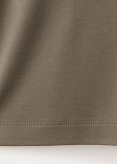 Slim fit polo with neck detail — Medium Brown 7