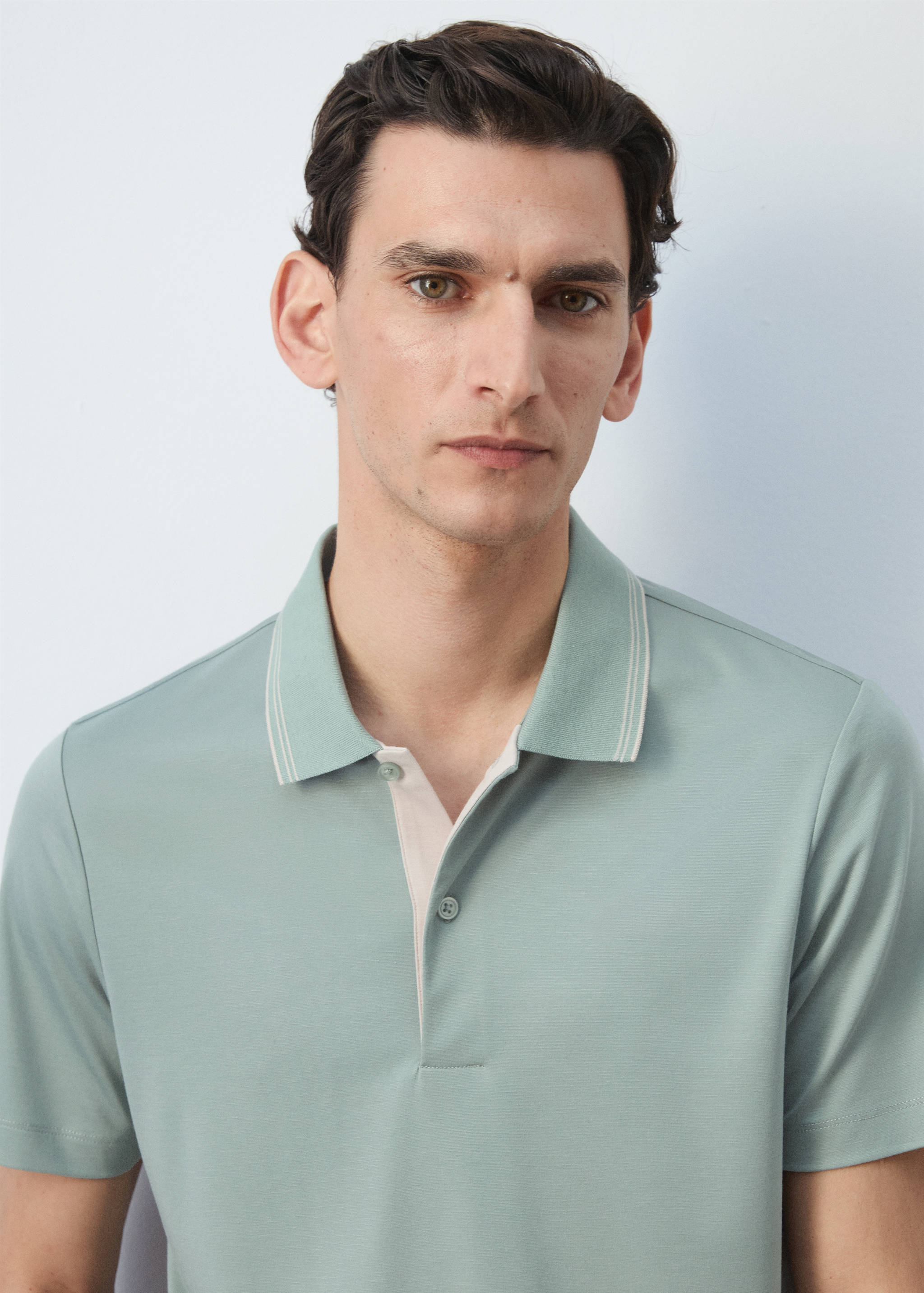 Slim Fit-Poloshirt aus Baumwolle - Detail des Artikels 1