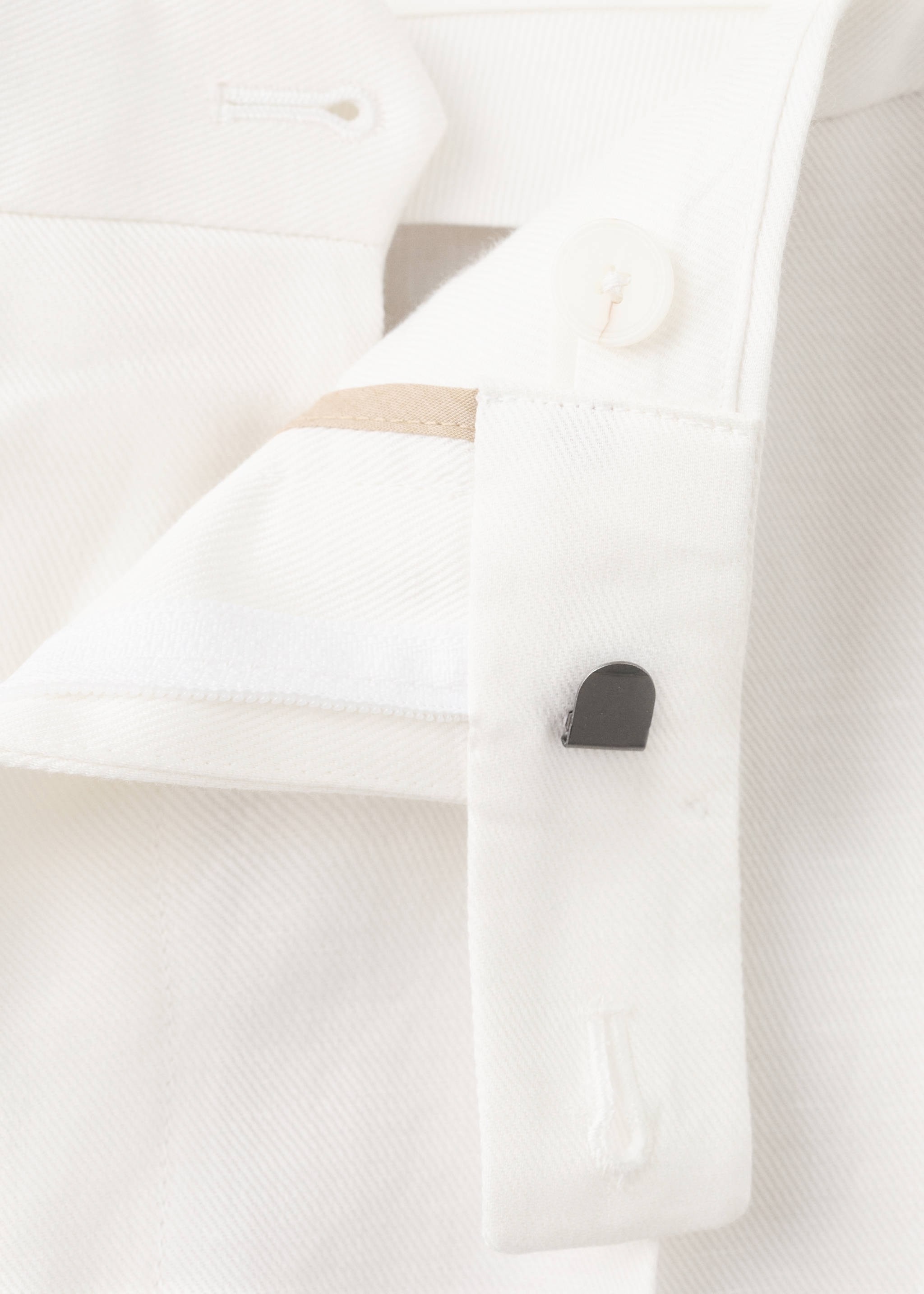 Linen blend pleat-front suit trousers - Details of the article 8
