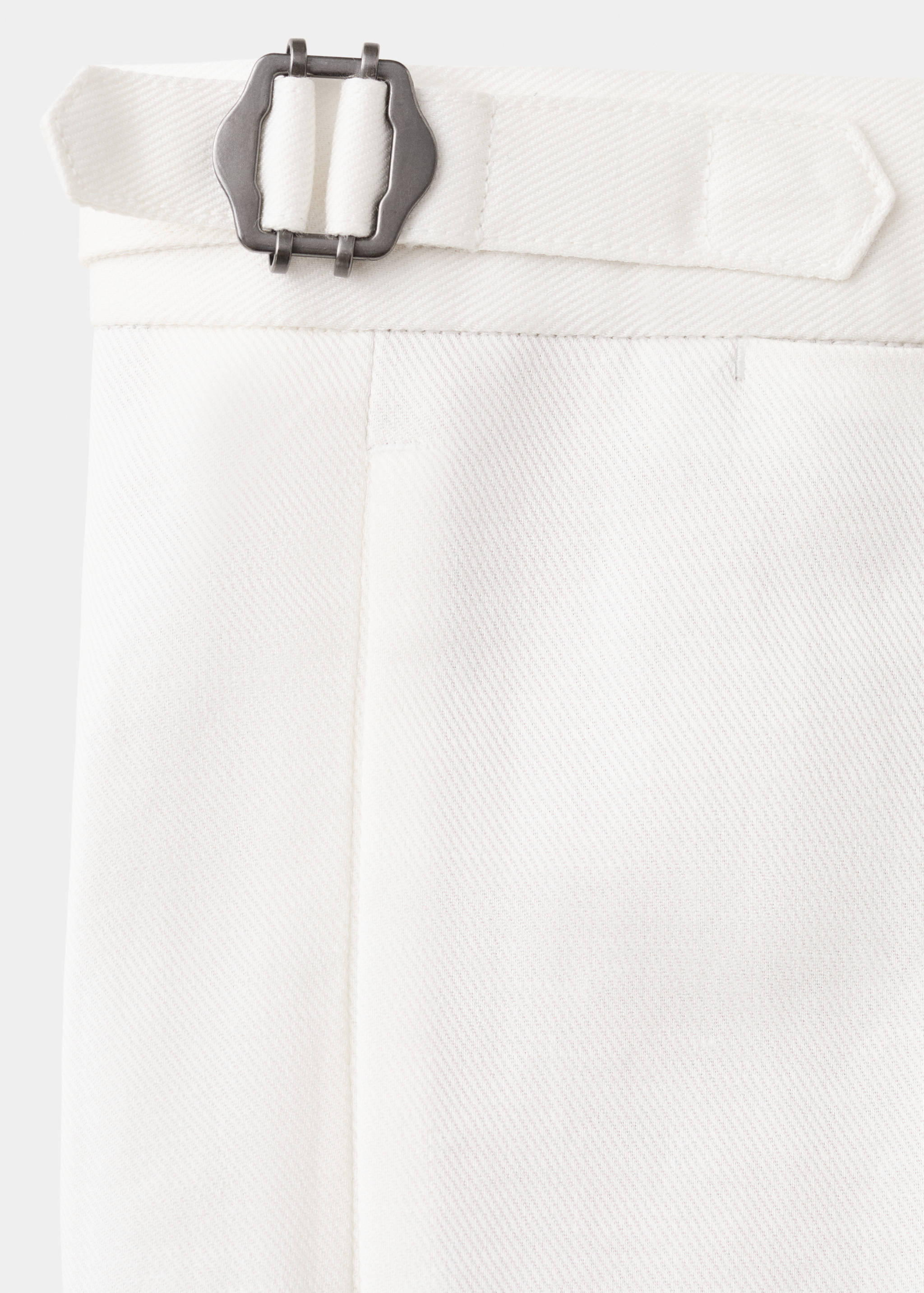 Linen blend pleat-front suit trousers - Details of the article 0