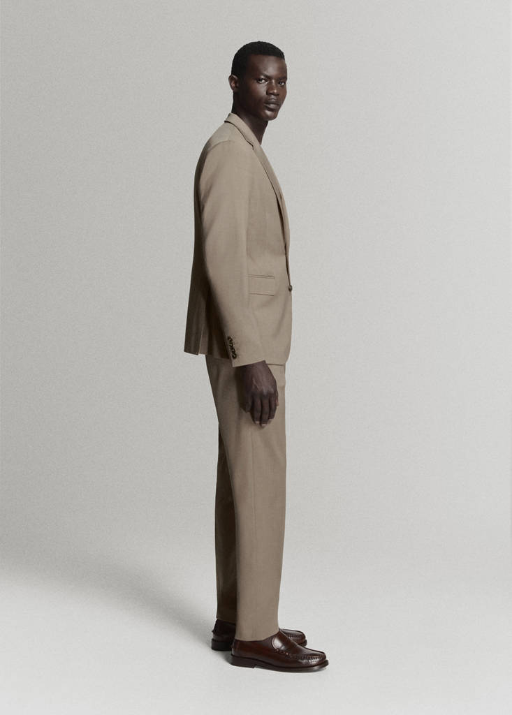 Milan slim-fit suit trousers — Medium Brown