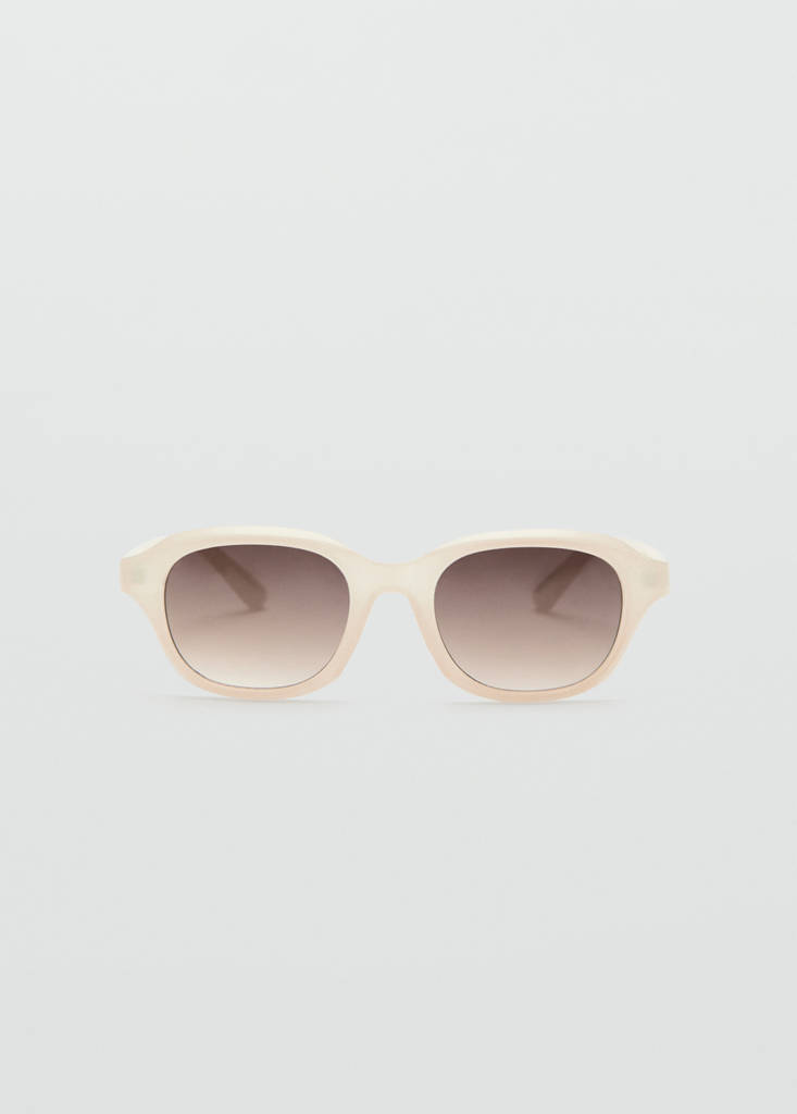 Resin frame sunglasses — White