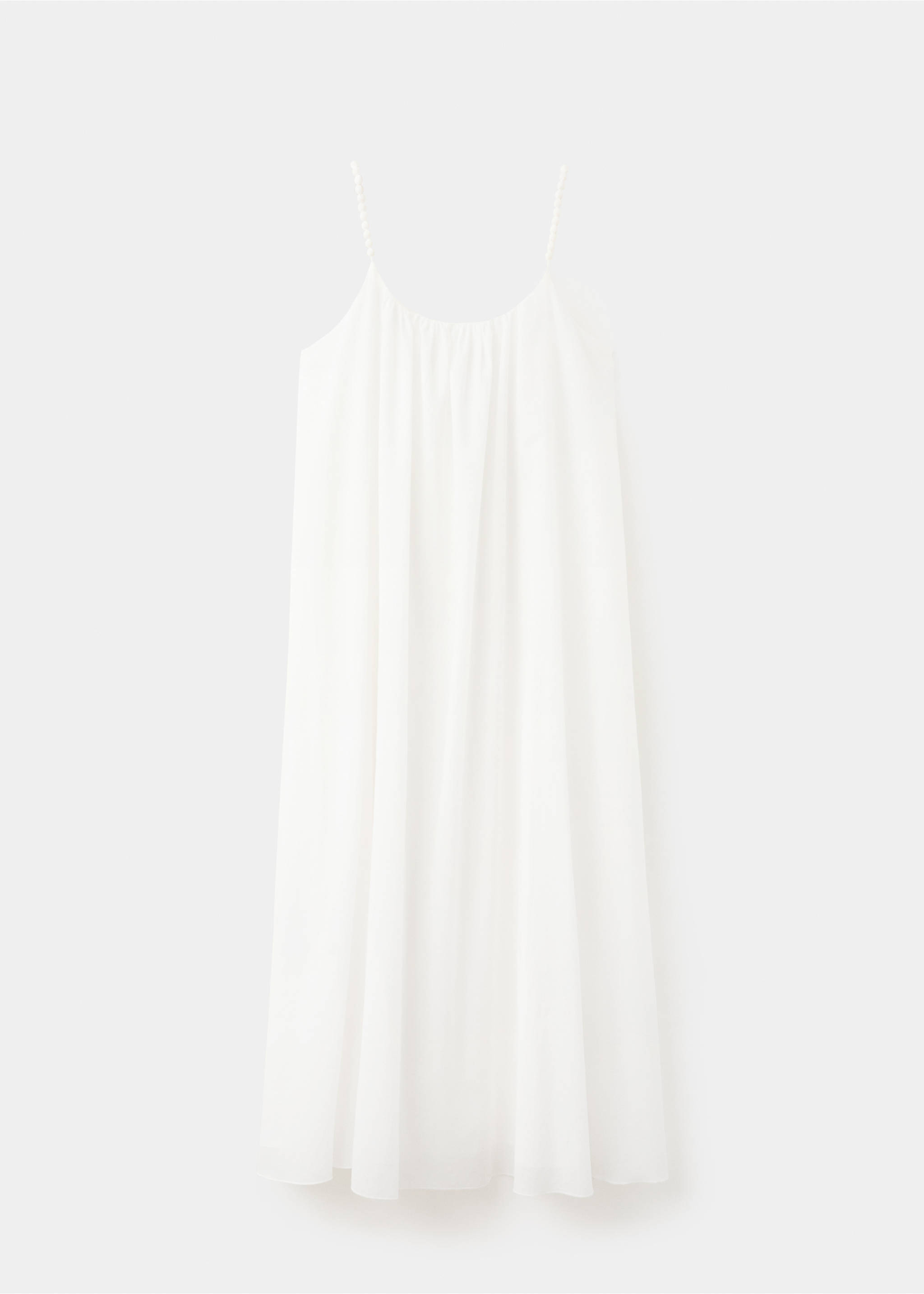 Robe fluide avec détail bretelles - Article sans modèle, Blanc. Ref: 37031375-00.