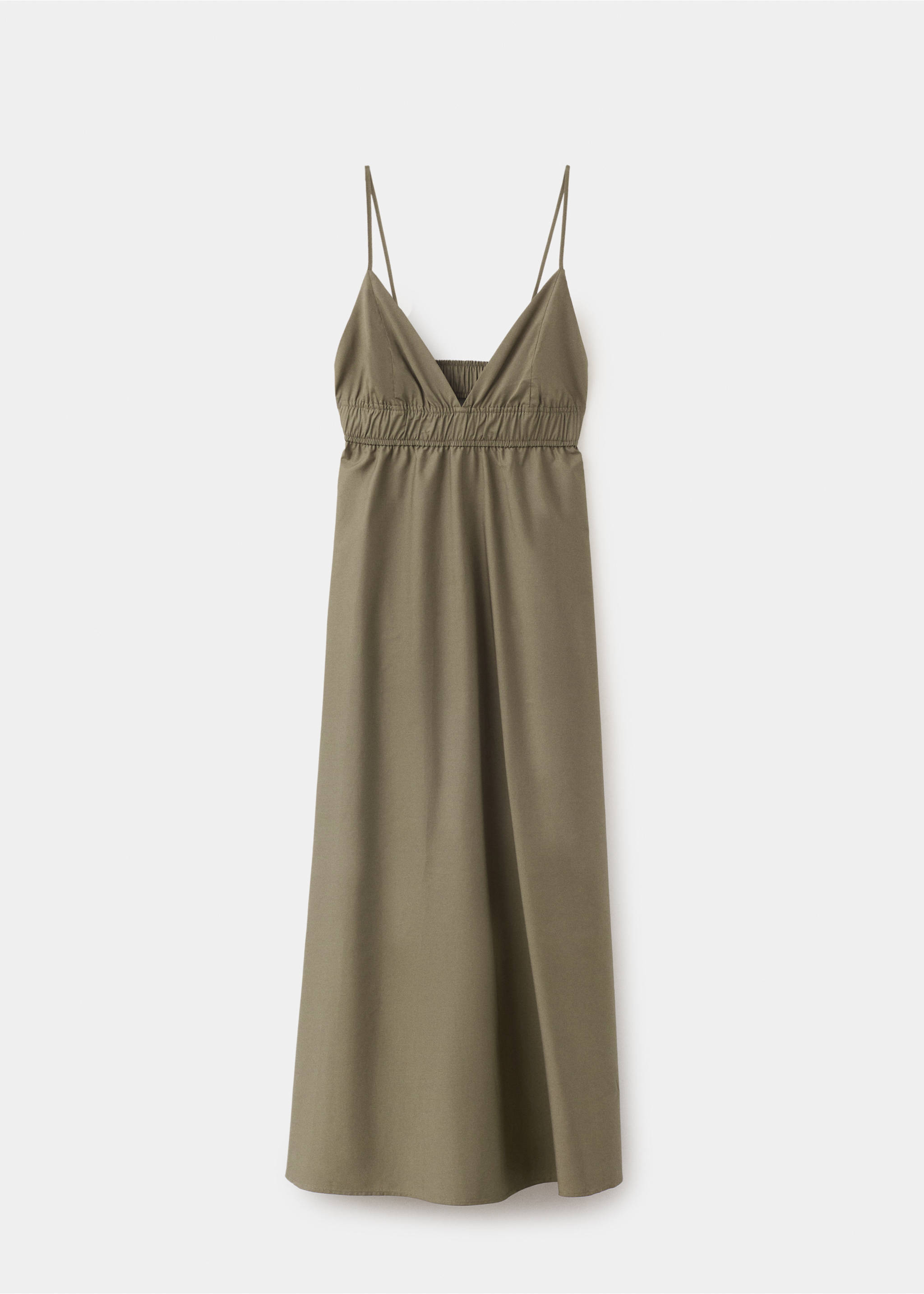 Ruched dress with open back - Article without model, Green. Ref: 37031376-00.