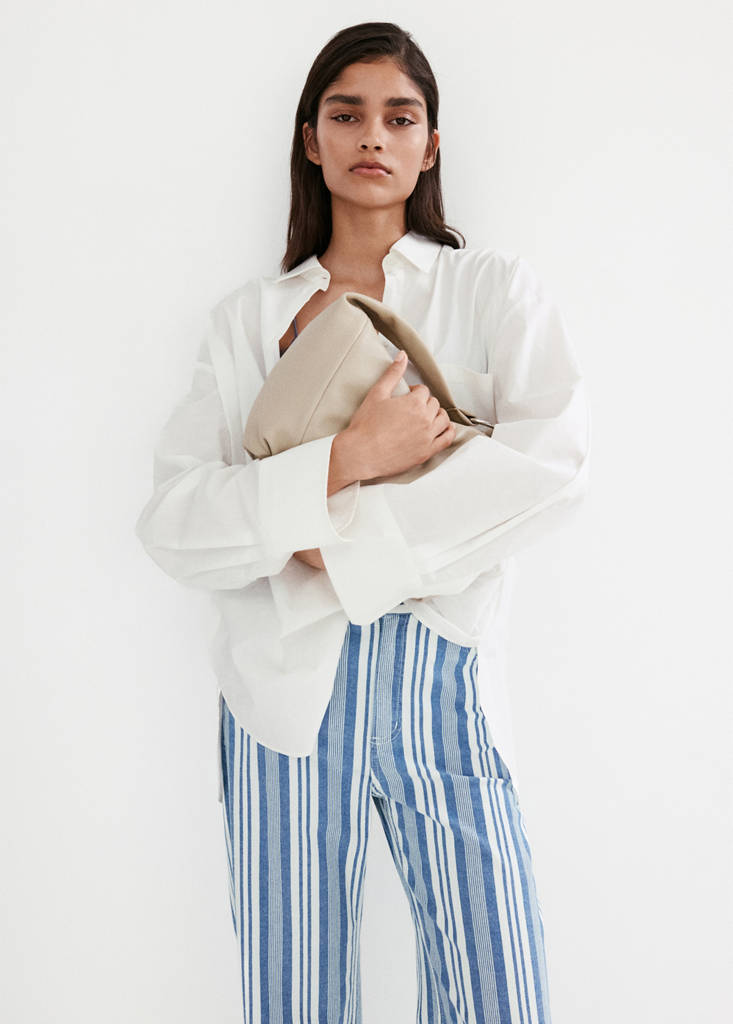 Straight striped jeans — Blue