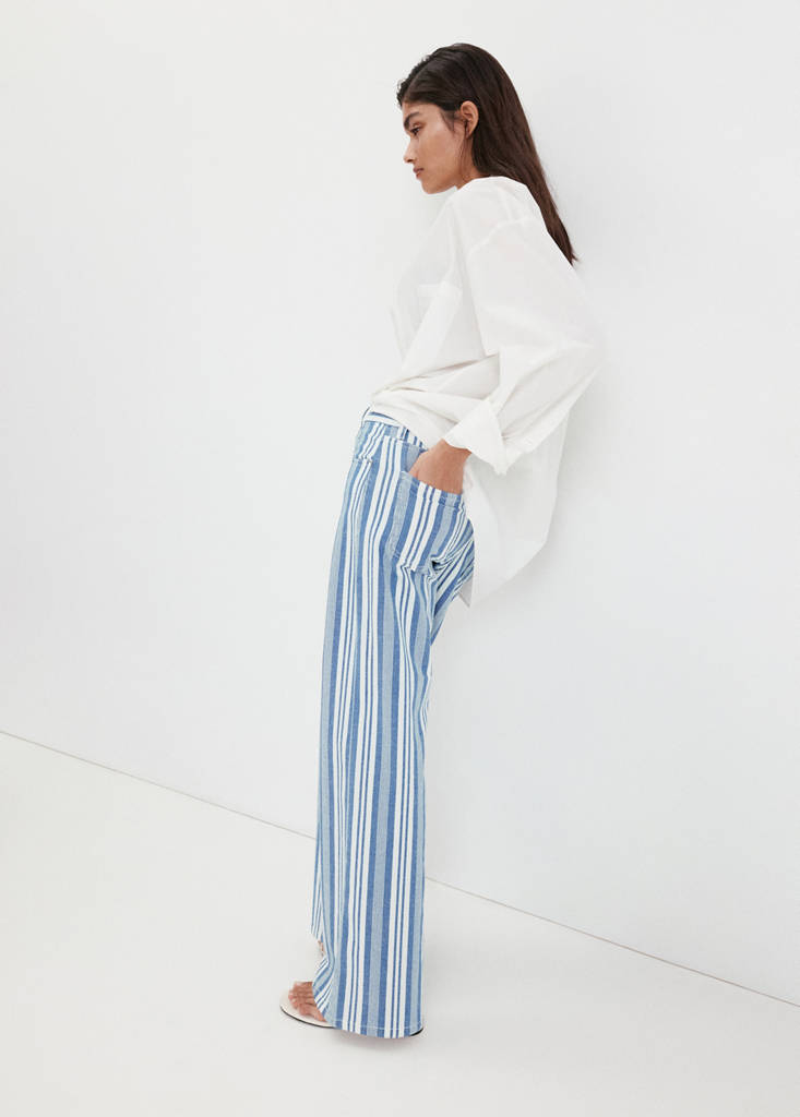 Straight striped jeans — Blue