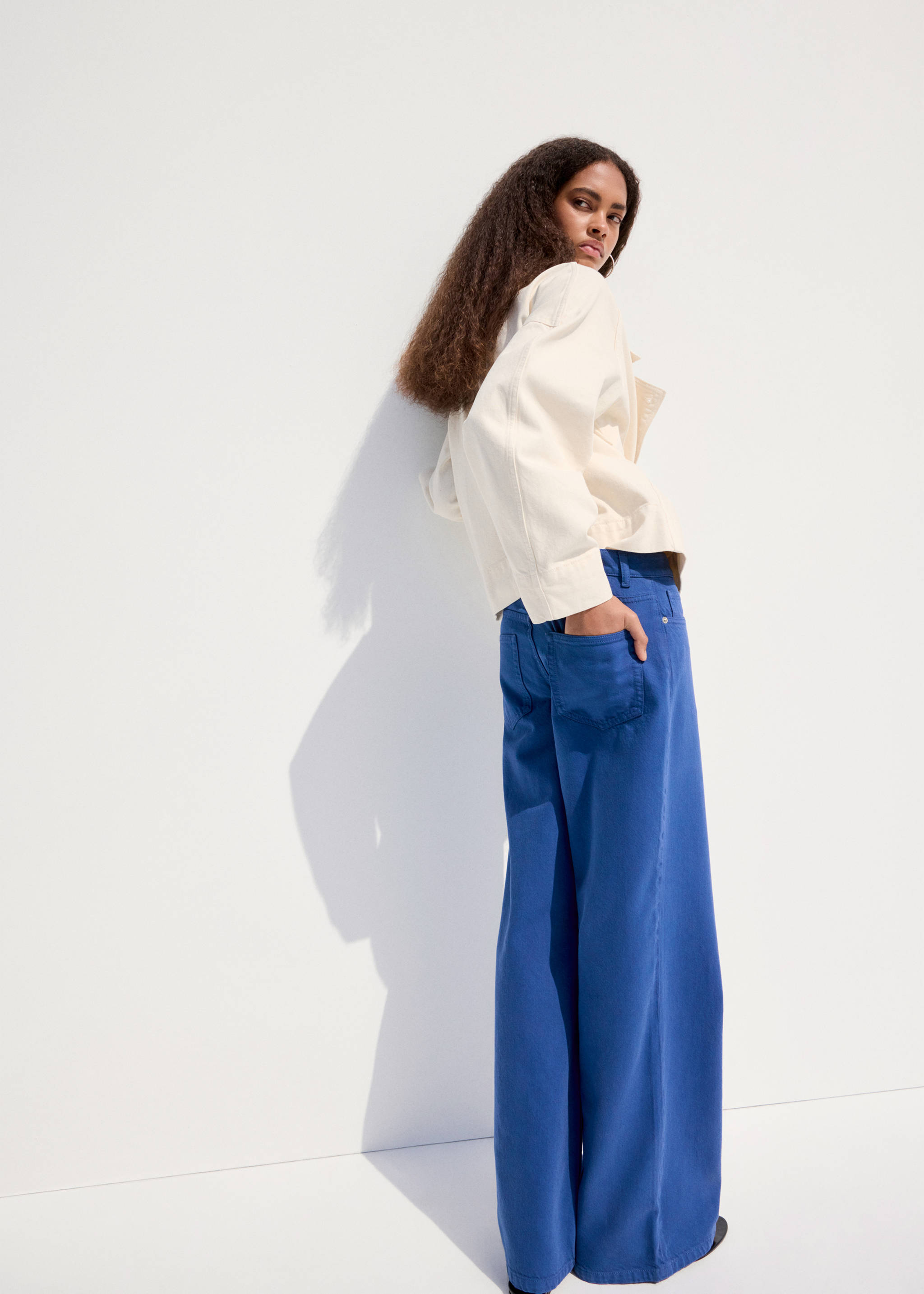 Low waist wide leg jeans - Reverse of the article
