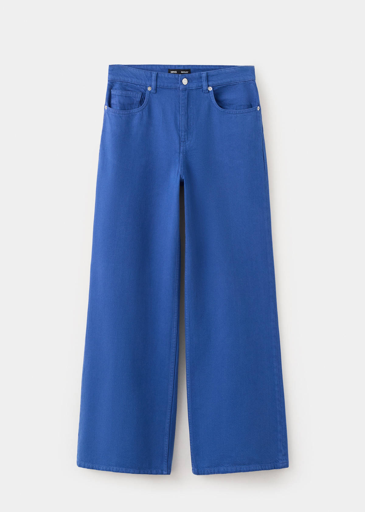 Wide leg mid-rise jeans — Blue