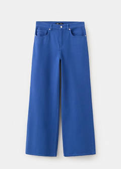 Wide leg mid-rise jeans — Blue 5