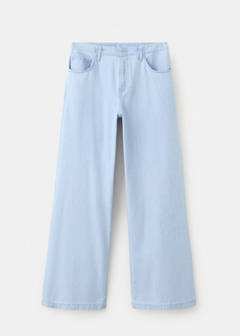 Wide leg mid-rise jeans — Light Blue 9