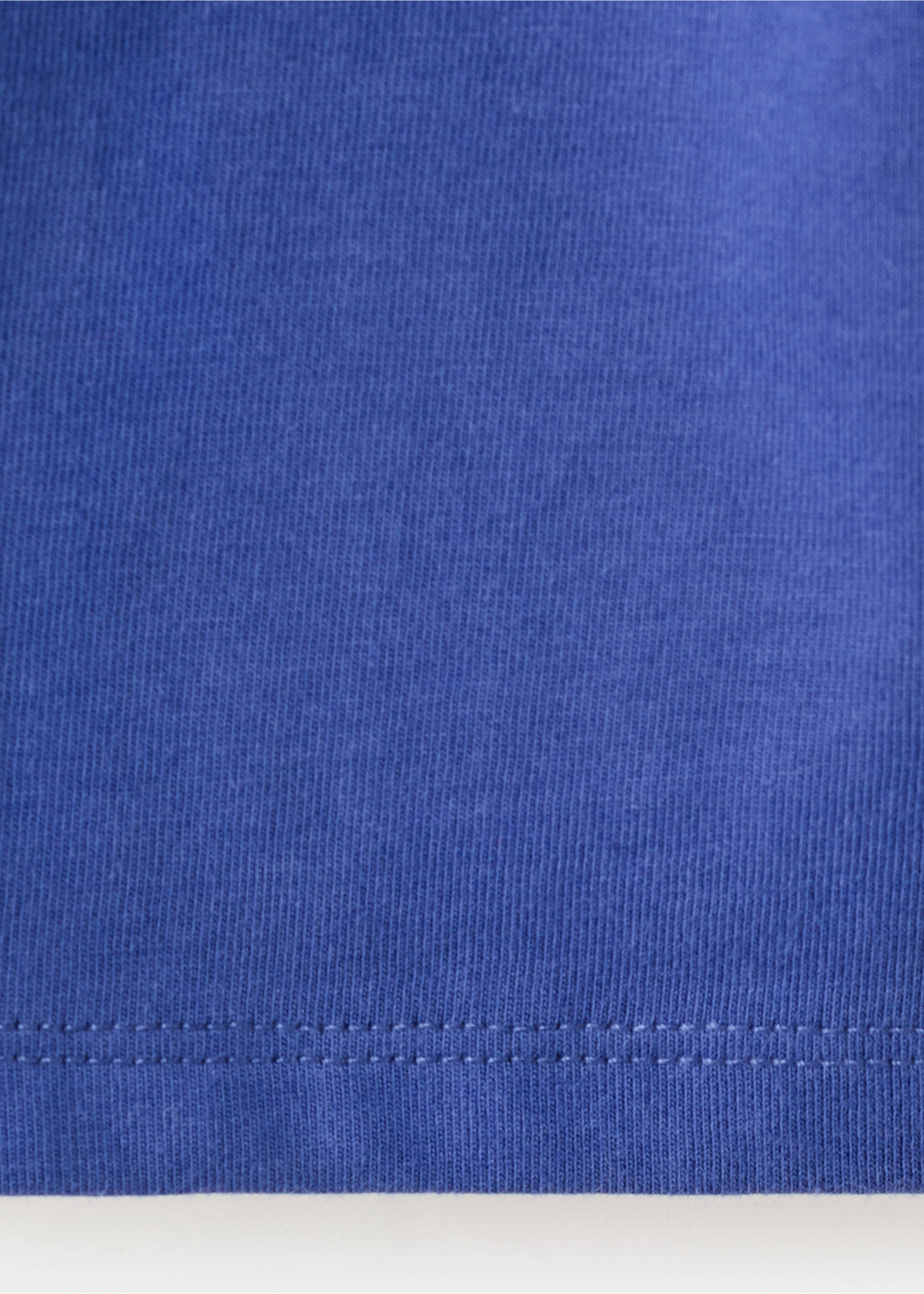 Cotton T-shirt with tie details - Details of the article 0, Navy. Ref: 37031381-00.