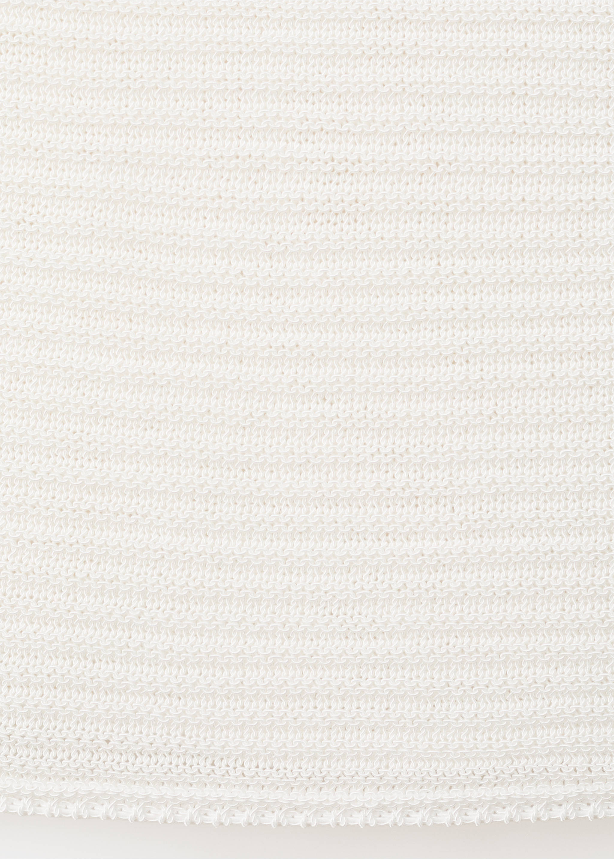 Short-sleeved knitted sweater - Details of the article 0, Off White. Ref: 37031382-00.