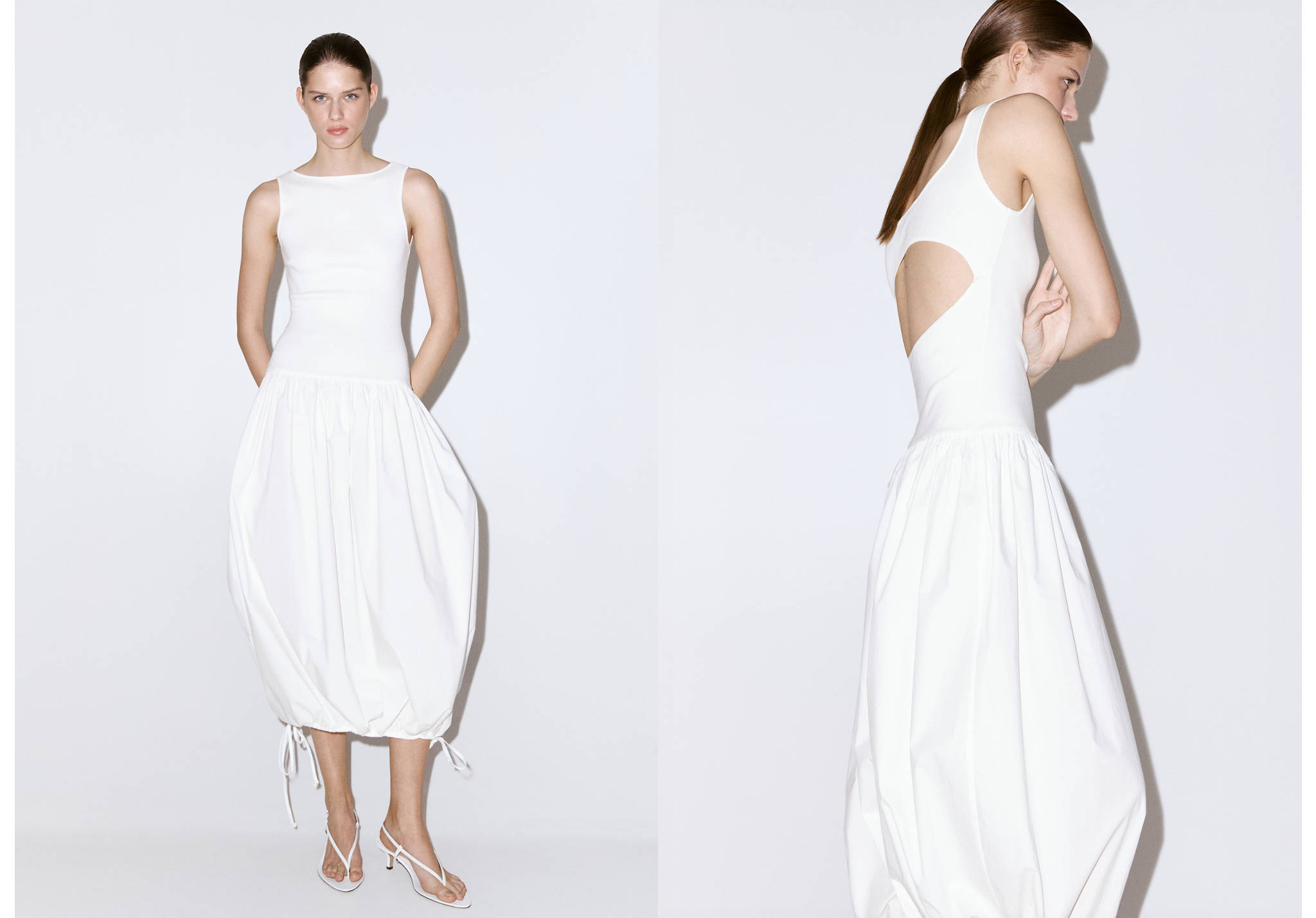 Knitted dress with open back - Panoramic plane