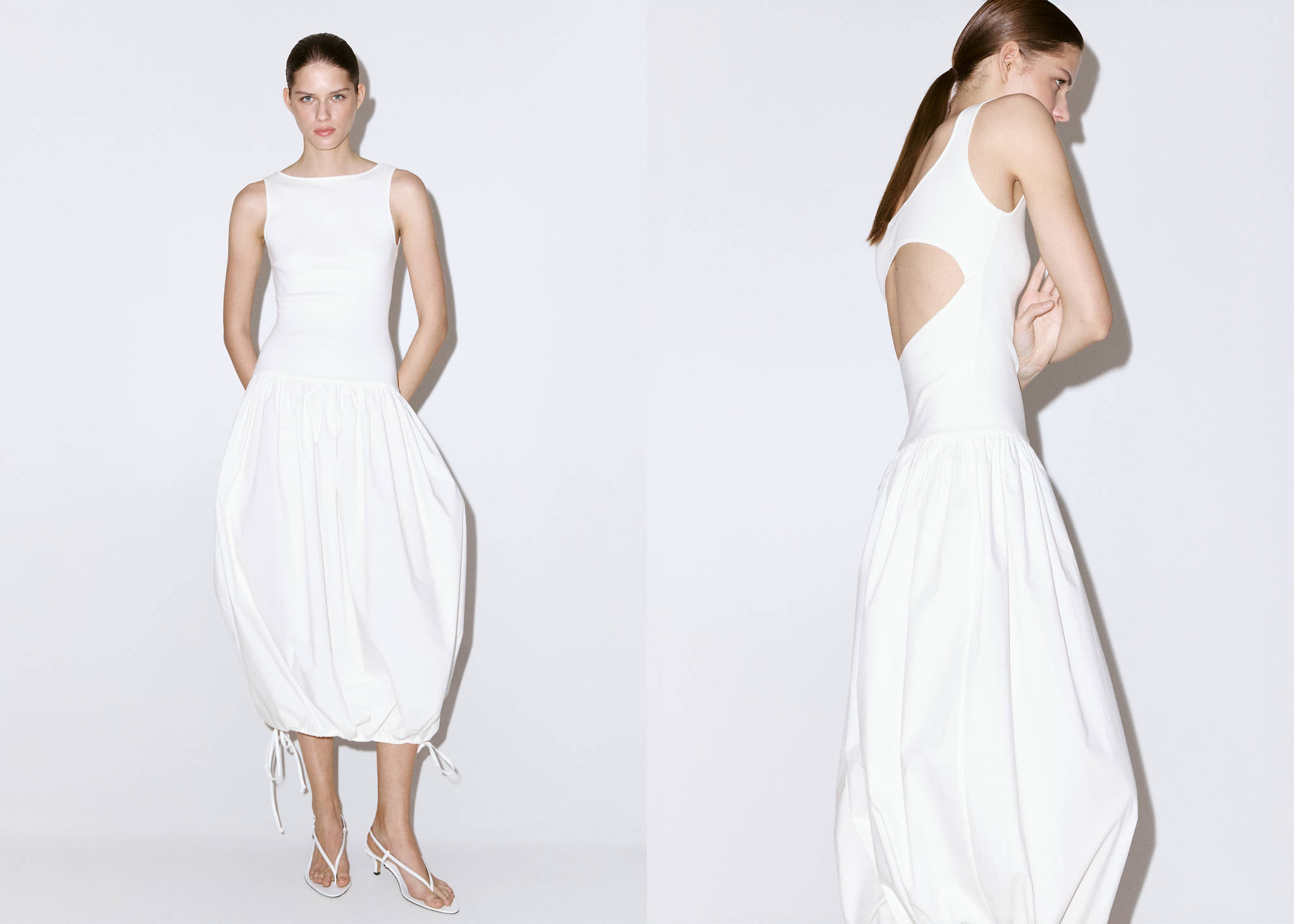 Knitted dress with open back - Panoramic plane
