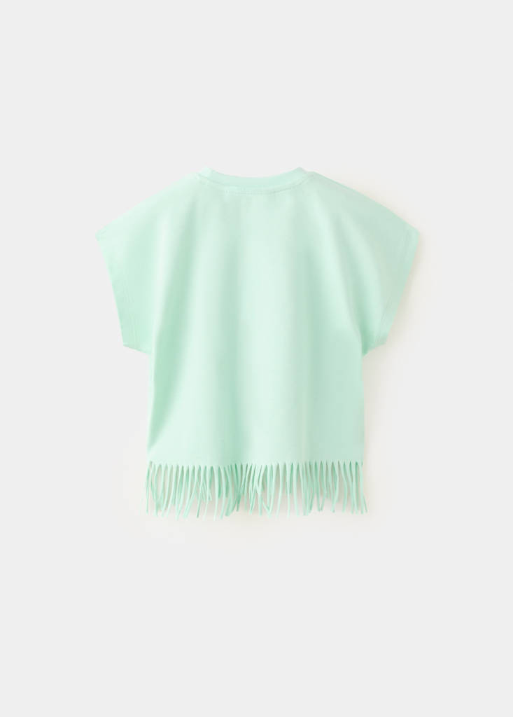 Minnie Mouse fringed T-shirt — Pastel Green