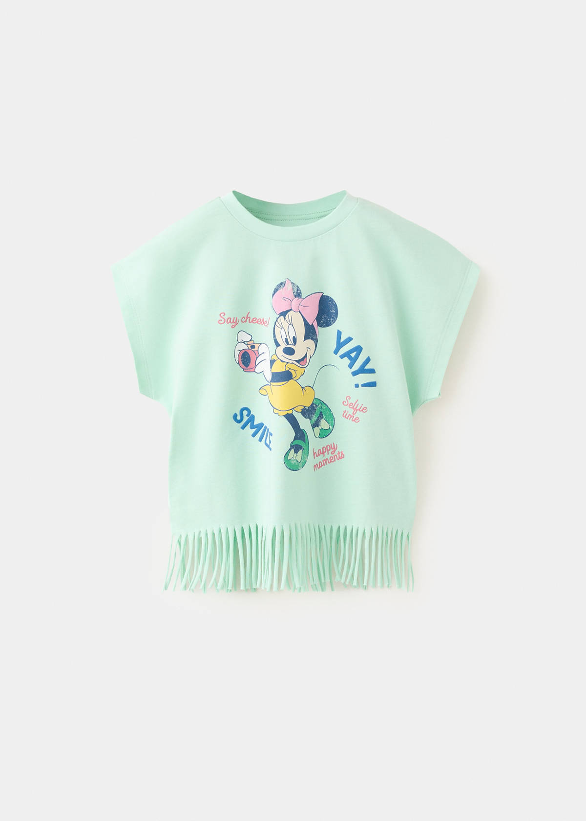 Minnie Mouse fringed T-shirt — Pastel Green