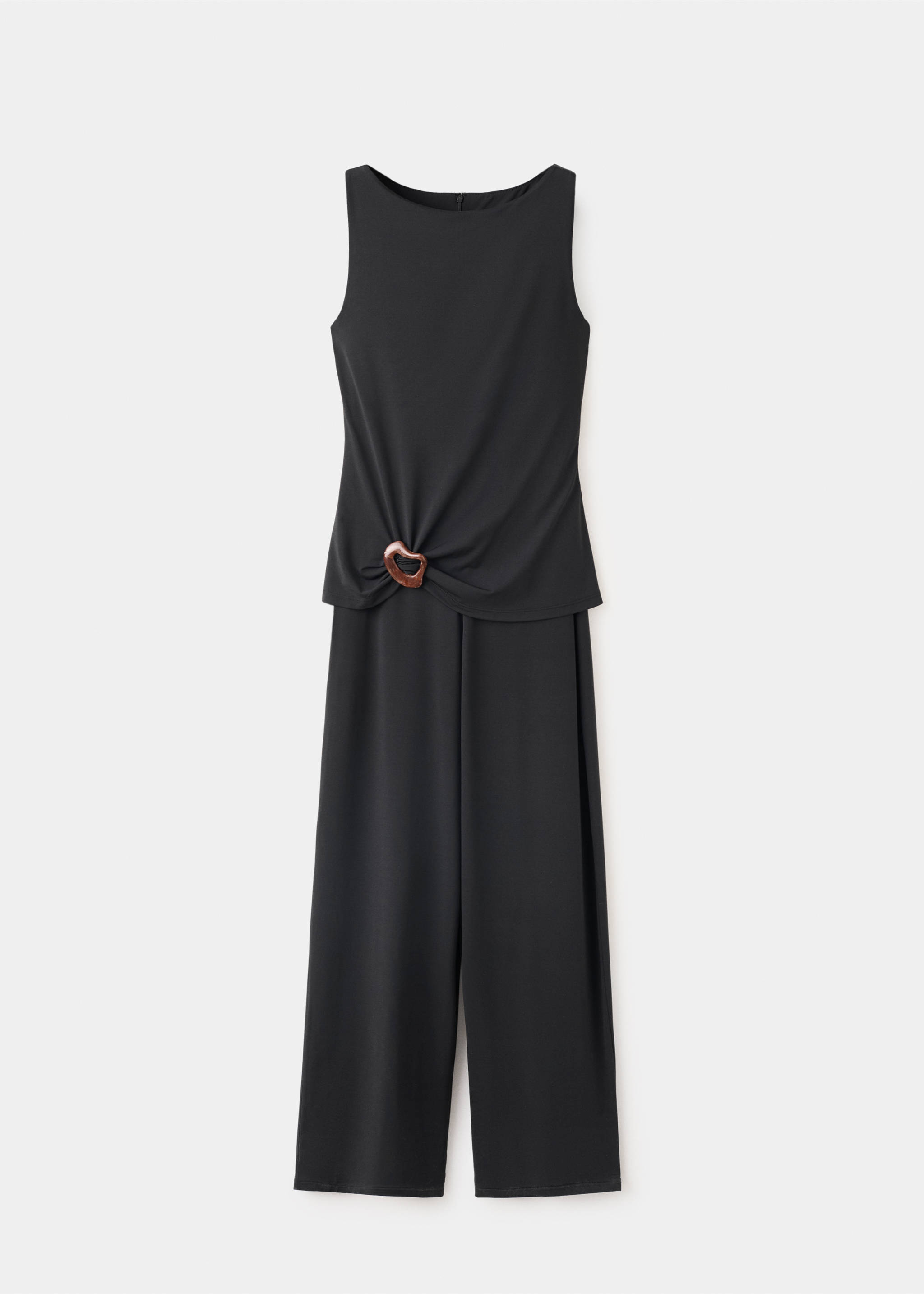 Resin combined effect jumpsuit - Article without model, Black. Ref: 37031390-00.