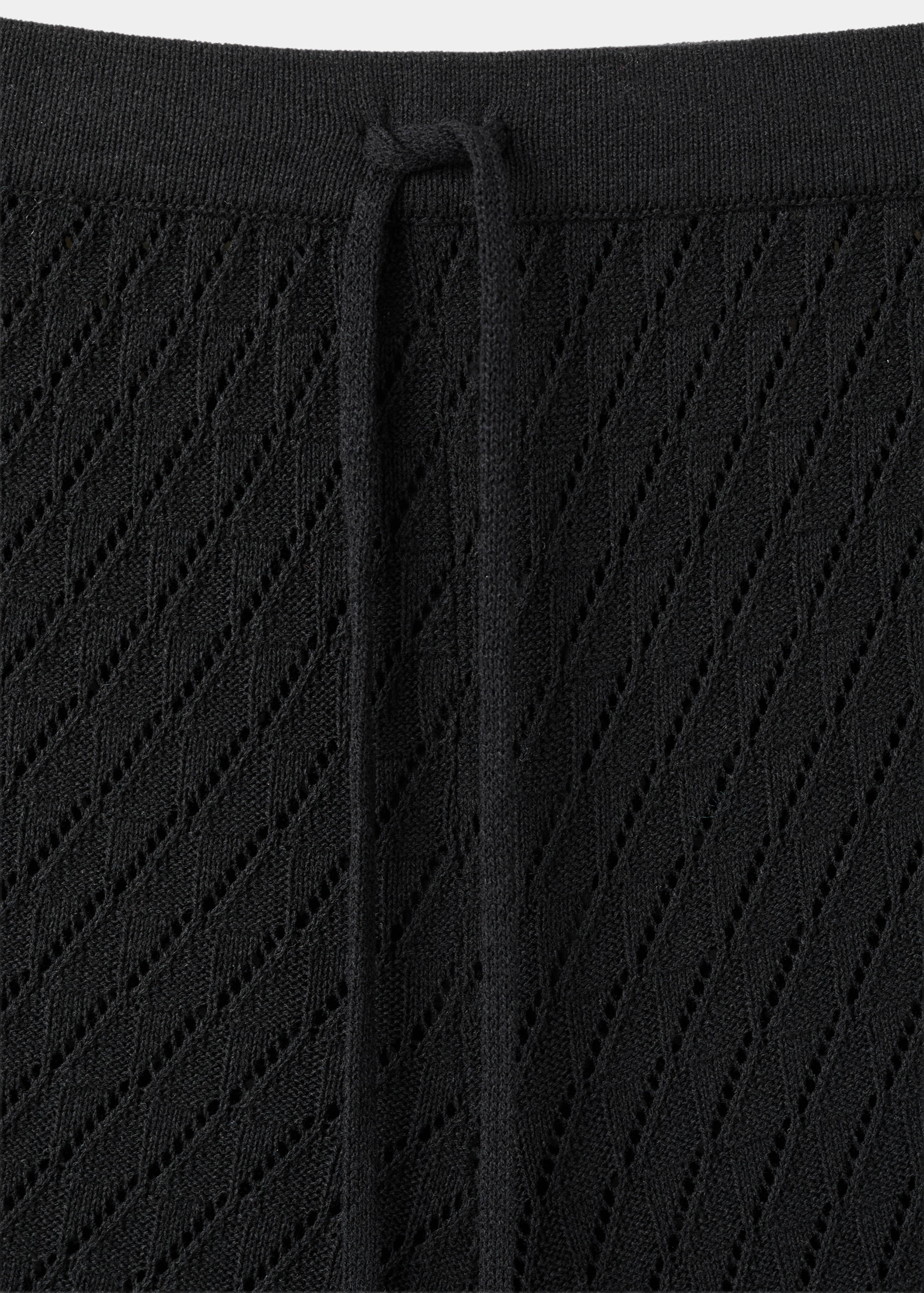 Straight-fit openwork knitted trousers - Details of the article 8