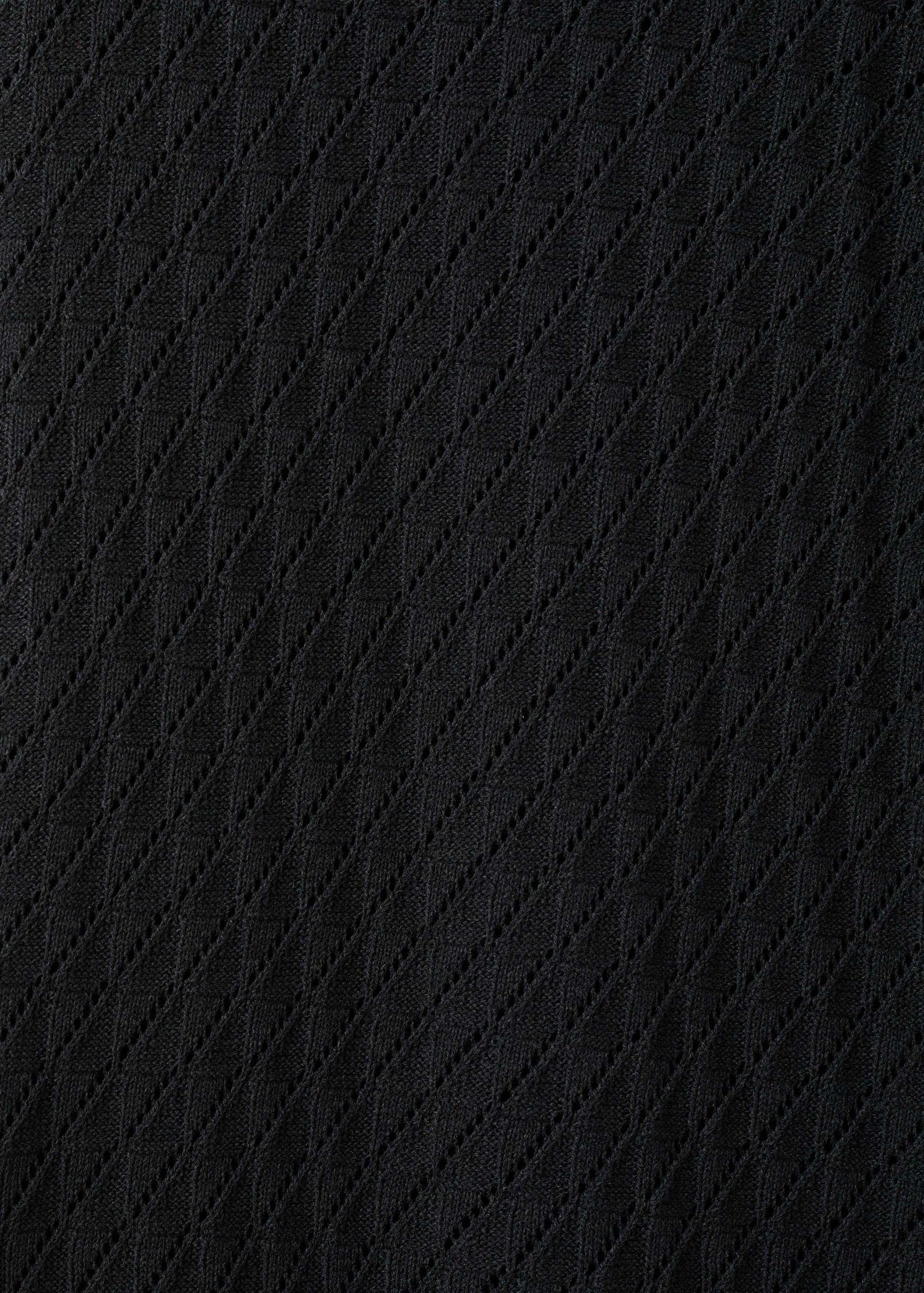 Straight-fit openwork knitted trousers - Details of the article 0