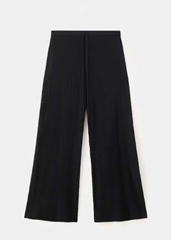 Straight-fit openwork knitted trousers — Black 6